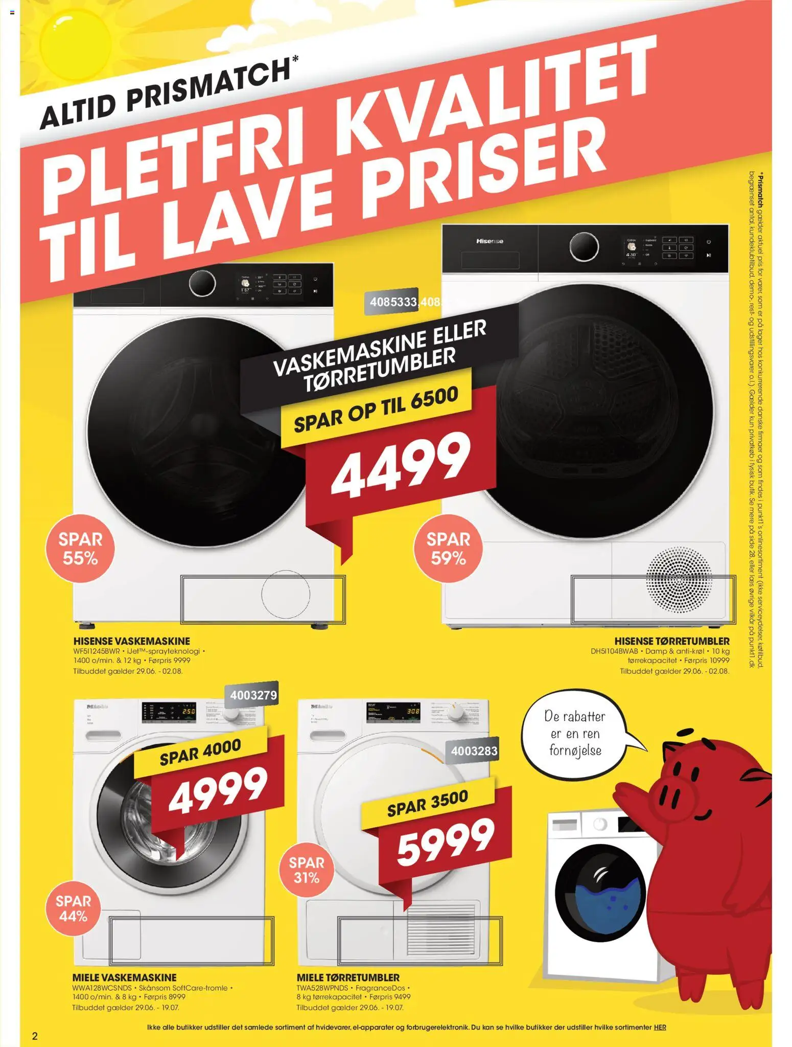 Punkt1 tilbudsavis – gyldig fra 29/06/2026 | Side: 2 | Produkter: Søm, Vaskemaskine, Tørretumbler