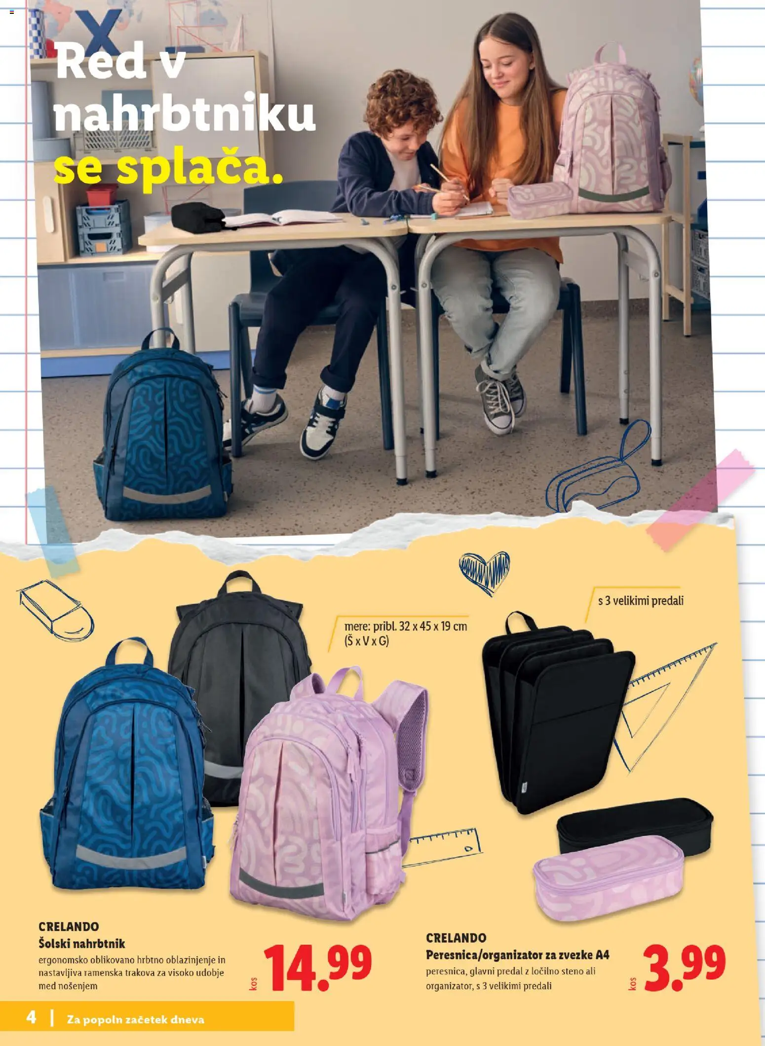 Novi Lidl katalog ponudbe – veljaven od 29.06.2026 | Stran: 4 | Izdelki: Nahrbtnik