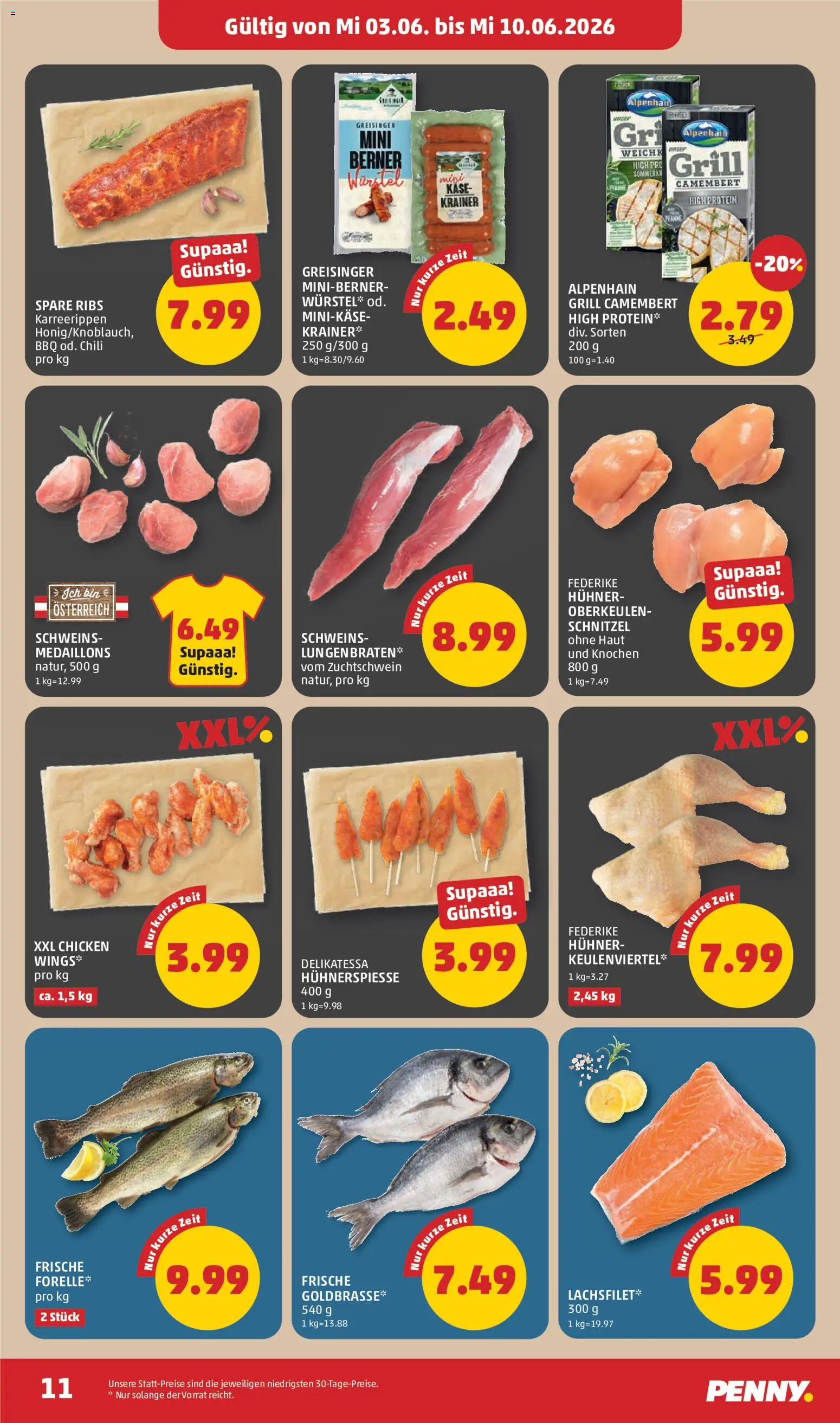 Penny Markt - Flugblatt gültig ab 03.06.2026 | Seite: 11 | Produkte: Chili, Grill, Käse