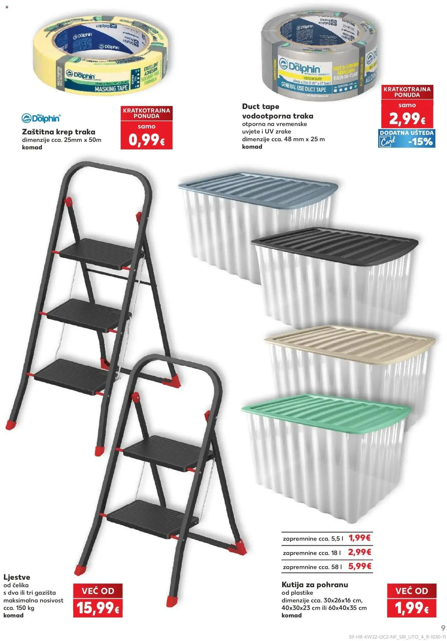 Kaufland katalog | vrijedi od 26.05.2026 | Stranica: 9 | Proizvodi: Kutija, Ljestve