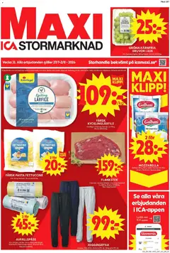 ICA Maxi erbjudanden - Förhandsvisning av reklamblad från butik ICA Maxi aktuell från 27/07/2026