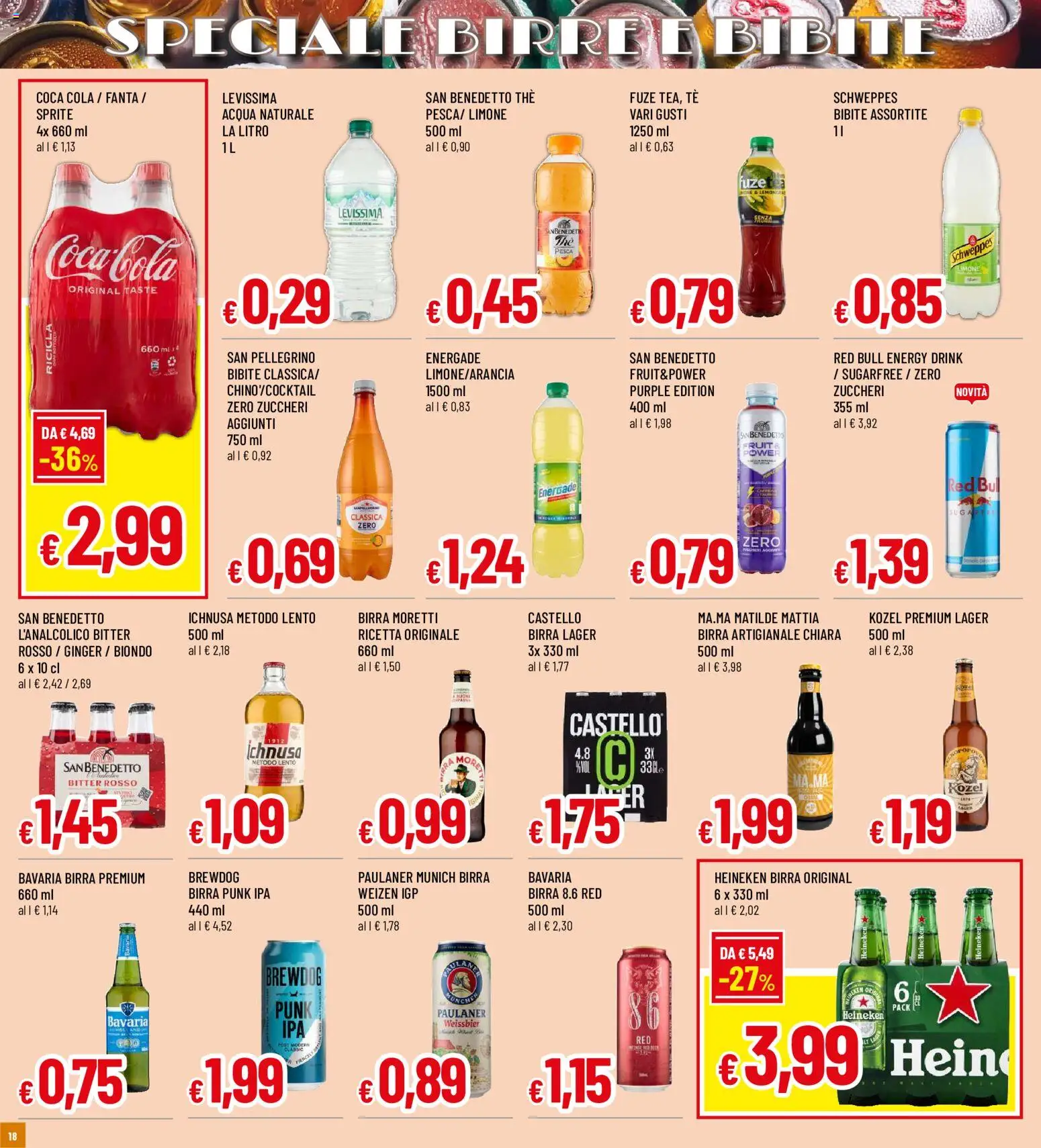Volantino Famila del 10/08/2026 | Pagina: 18 | Prodotti: The, Acqua naturale, Fanta, Sprite