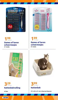 Action folder - Voorbeeld van een folder van Action, geldig van 02-09-2026 | Pagina: 28 | Producten: Kattenbakvulling, Heren scheermesjes, Kattenbak
