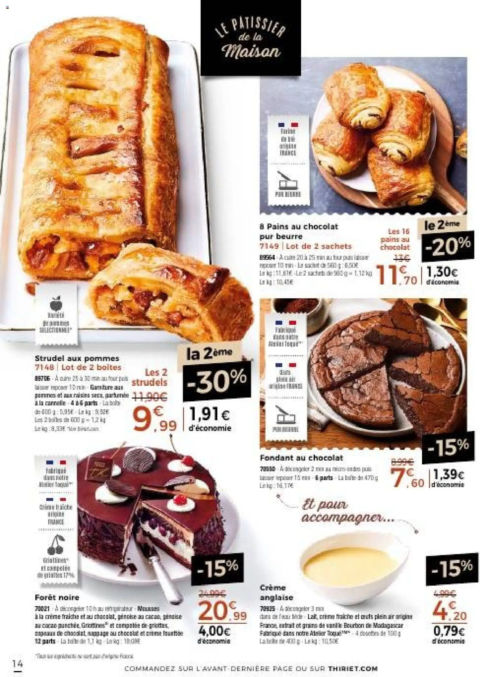 {H1} | Page: 14 | Produits: Raisins, Beurre, Crème fouettée, Crème