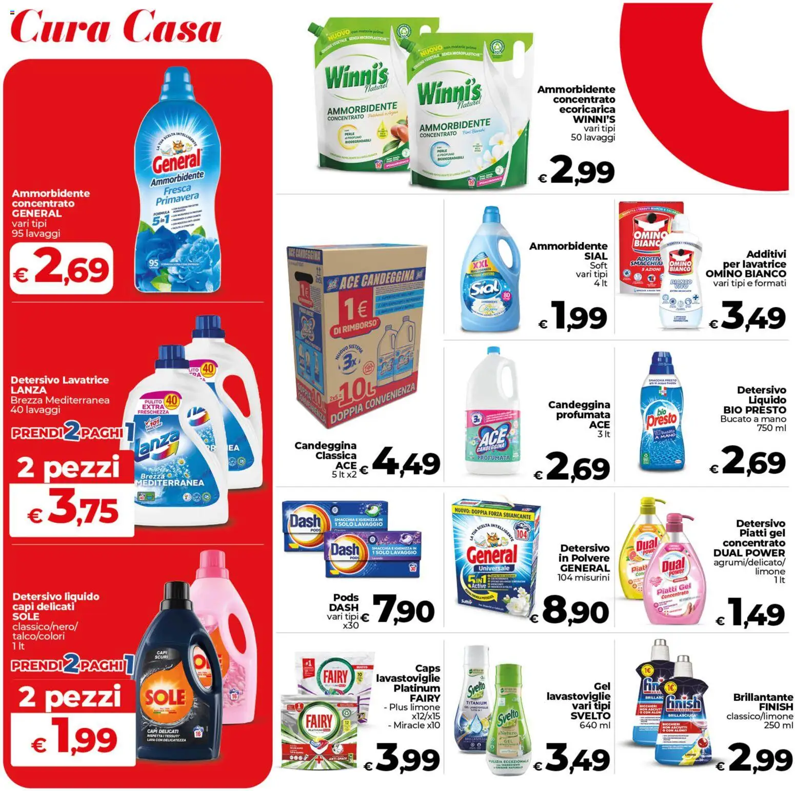 Volantino COOP del 09.06.2026 | Pagina: 22 | Prodotti: Ammorbidente, Candeggina, Lavatrice, Lavastoviglie