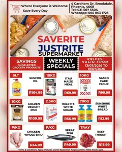 Saverite specials catalogue – valid from 13/07/2026