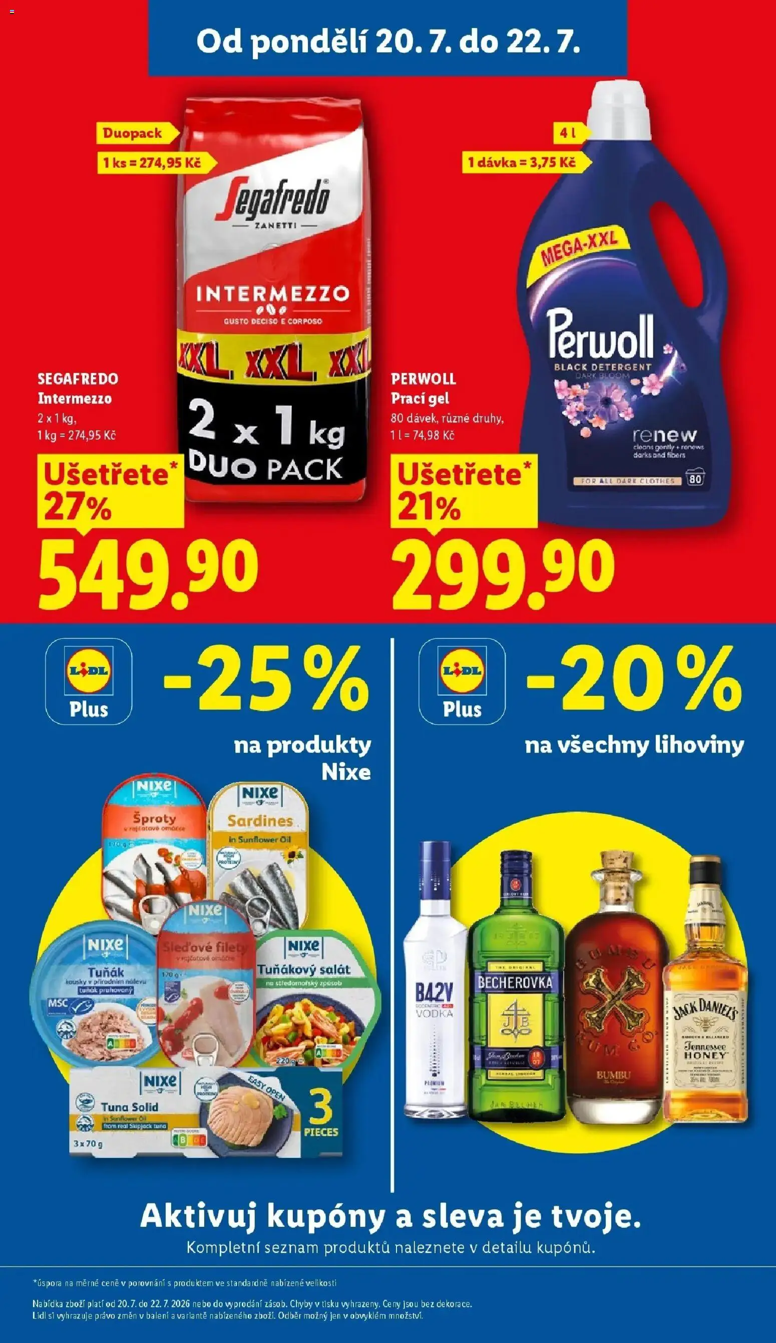 Lidl aktuální leták od 20.07.2026 | Strana: 3 | Produkty: Perwoll Black, Bumbu Rum, Perwoll, Lihoviny
