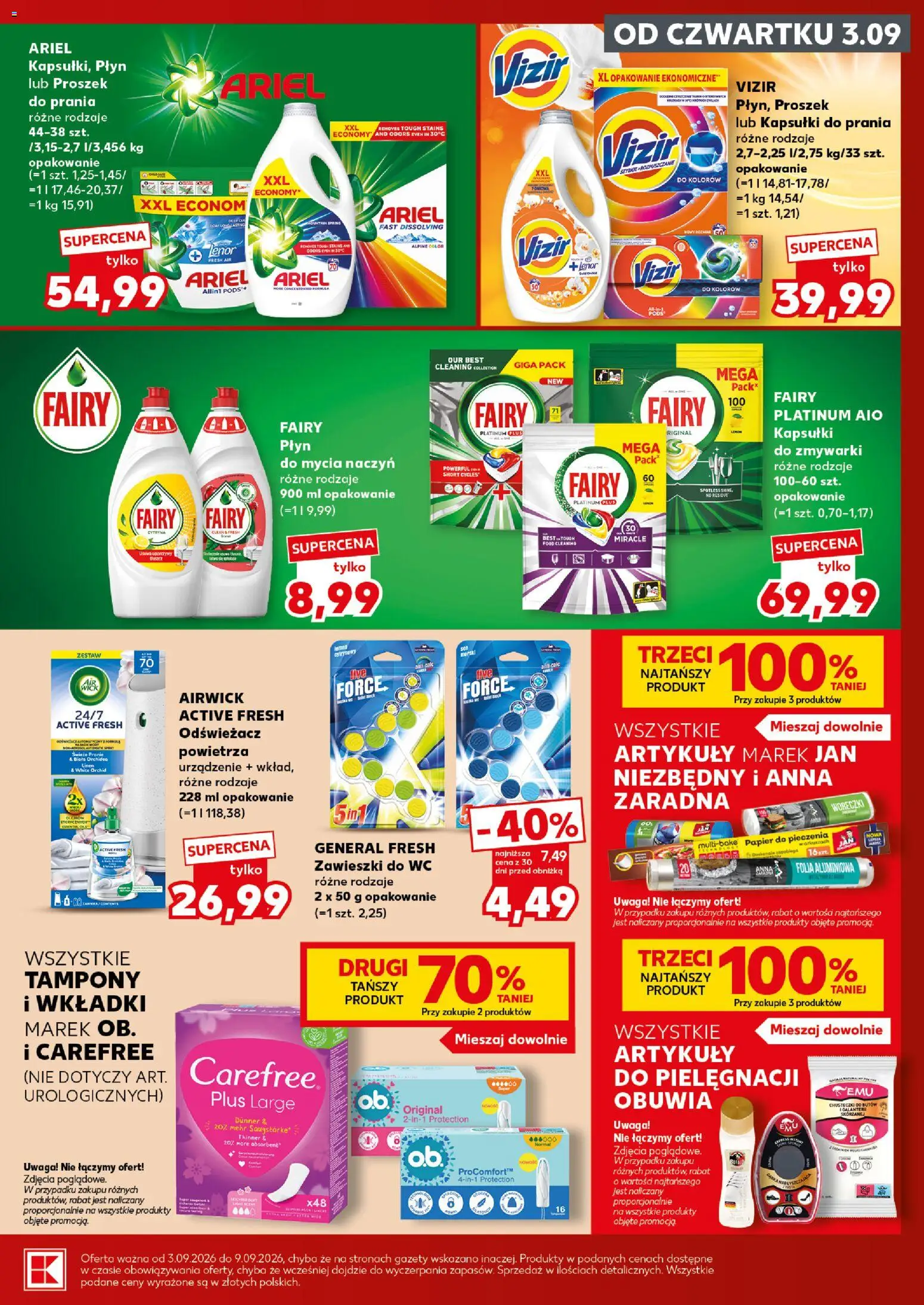 Kaufland Polsko leták - Mocny start od 07.09.2026 | Strana: 23 | Produkty: Lenor, Ariel, Wc, Tampony