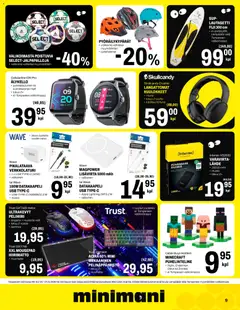 Minimani-mainoslehti voimassa 20.05.2026 alkaen | Sivu: 9 | Tuotteet: USB, Älykello, Powerbank, Kuulokkeet