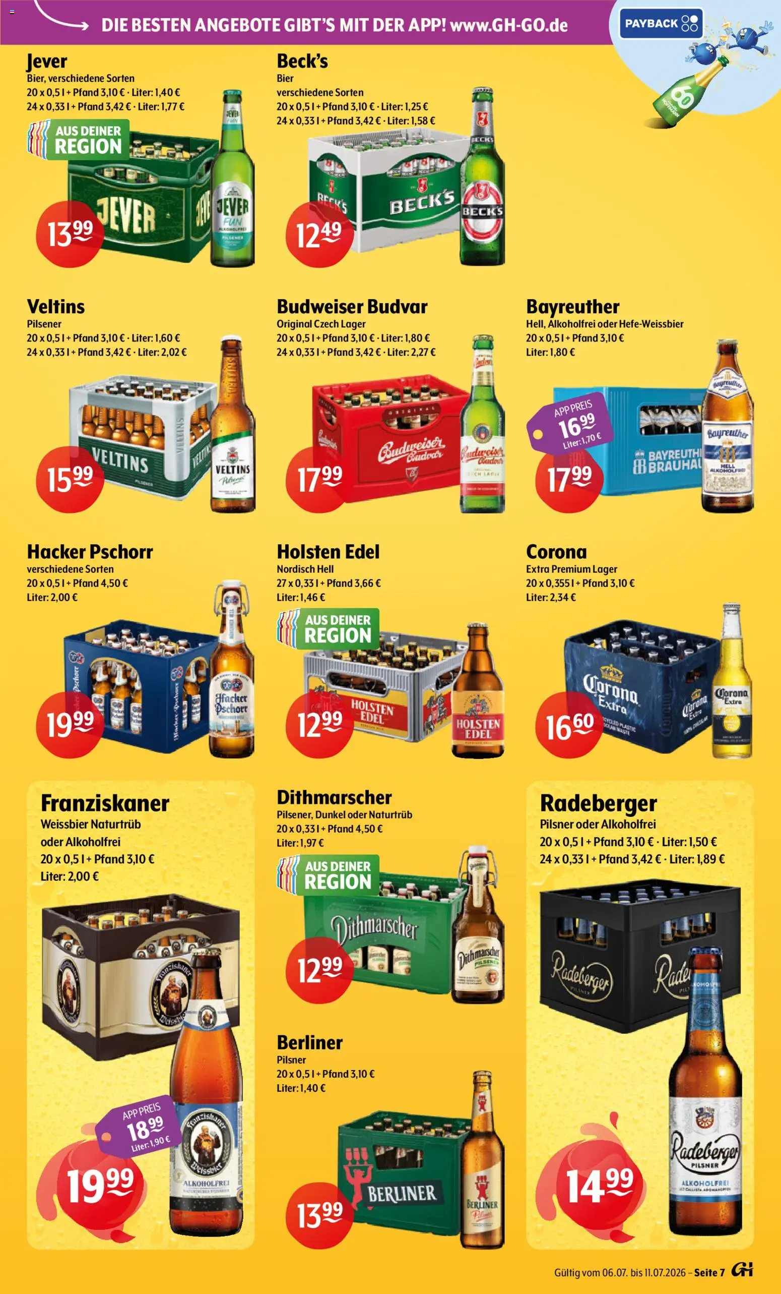 Getränke Hoffmann - Hamburg – gültig ab 06.07.2026 | Seite: 7 | Produkte: Berliner, Franziskaner, Bier, Weißbier