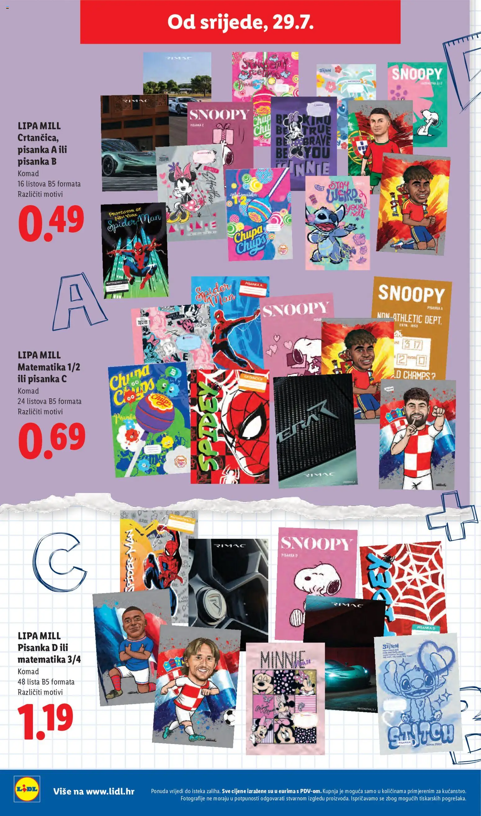Lidl katalog | vrijedi od 29.07.2026 | Stranica: 12 | Proizvodi: Notebook, Pisanka