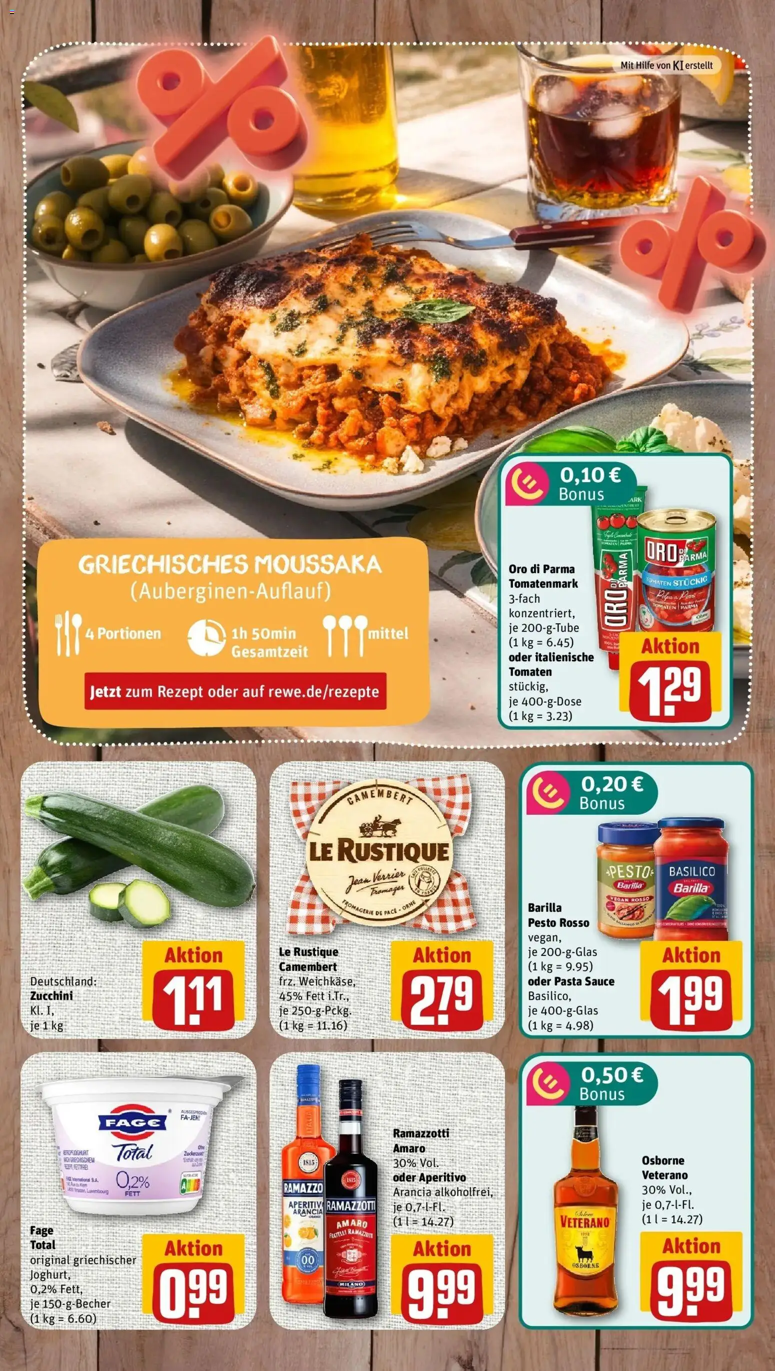REWE Prospekt ab 31.08.2026 zum Blättern » Angebote | Seite: 2 | Produkte: Osborne, Barilla, Pasta, Ramazzotti