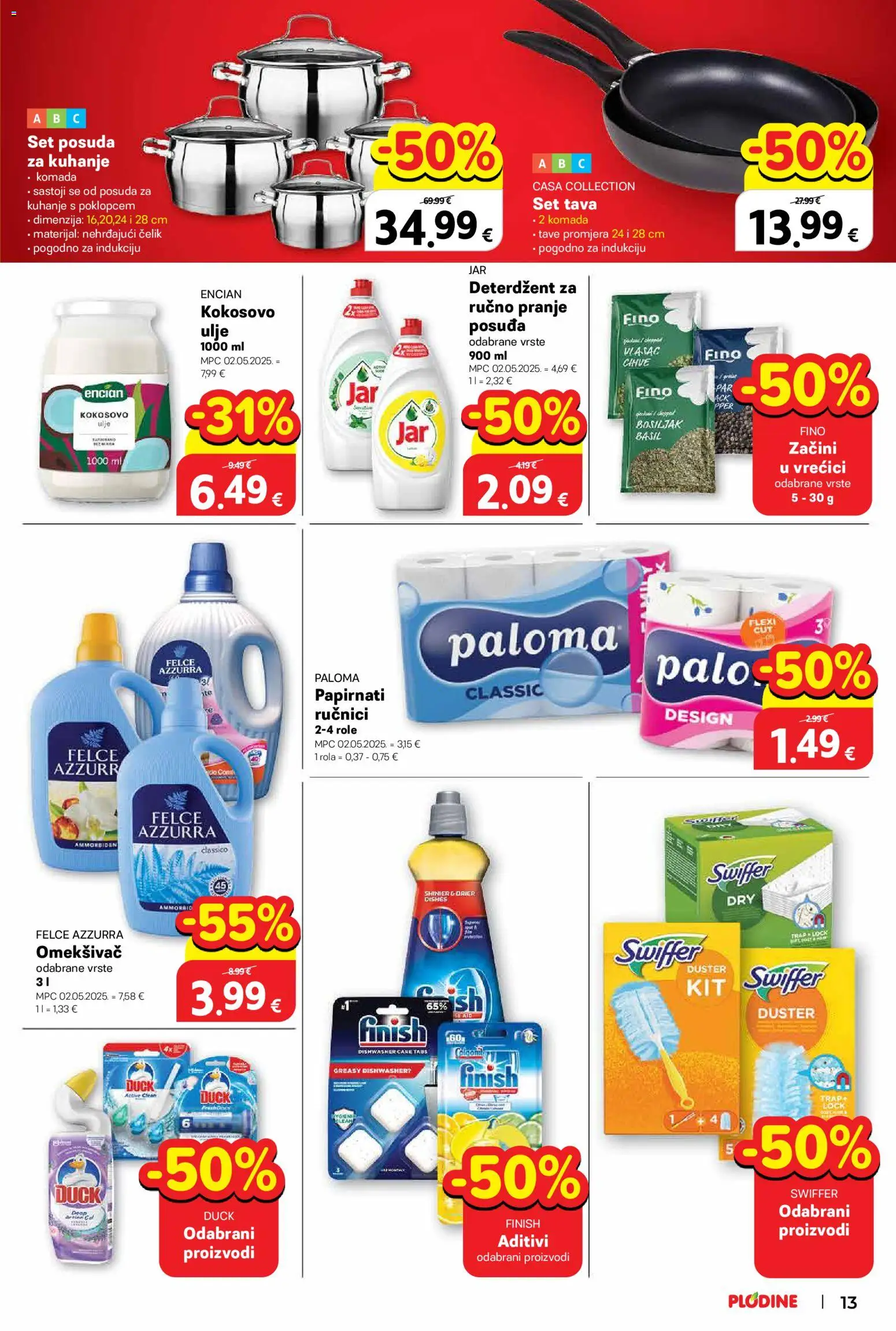 Plodine katalog | vrijedi od 10.09.2026 | Stranica: 13 | Proizvodi: Role, Papirnati ručnici, Bosiljak, Kokosovo ulje