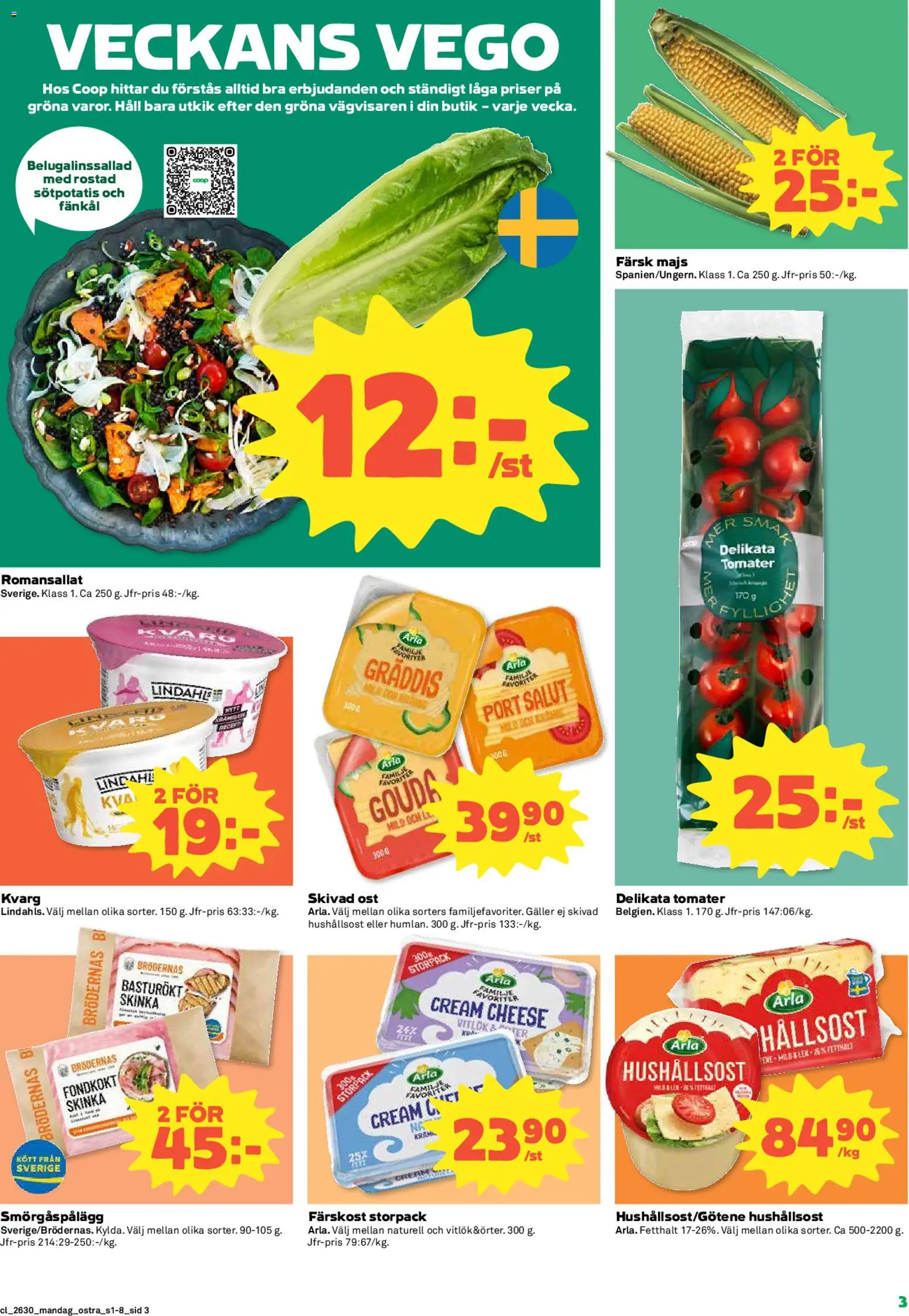 Coop Daglivs reklamblad aktuell från 20/07/2026 | Sida: 3 | Produkter: Vitlök, Sötpotatis, Häll, Fänkål