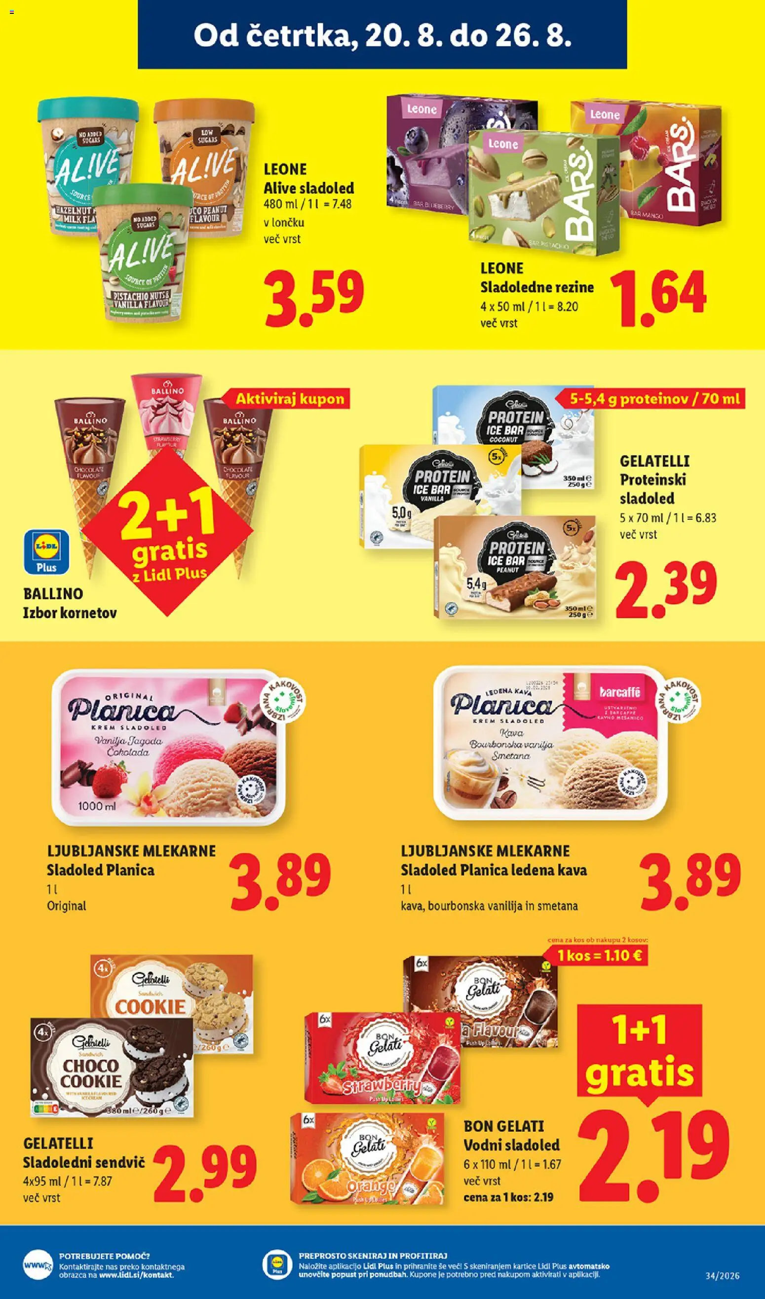 Novi Lidl katalog ponudbe – veljaven od 20.08.2026 | Stran: 15 | Izdelki: Cokolada, Smetana, Sladoled, Mango