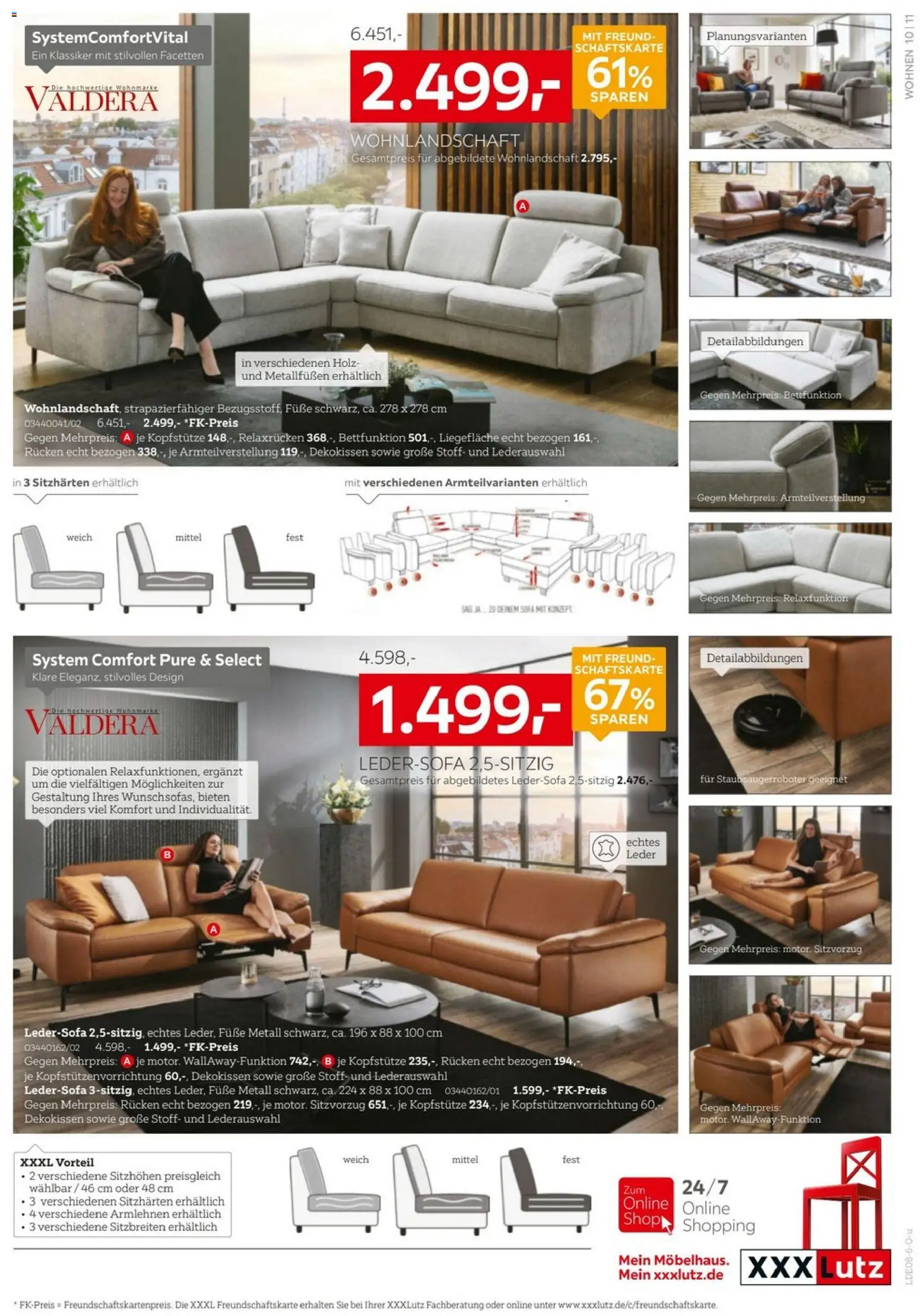 XXXLutz Wohnen Spezial – gültig ab 01.08.2026 | Seite: 11 | Produkte: Wohnlandschaft, Ledersofa, Sofa
