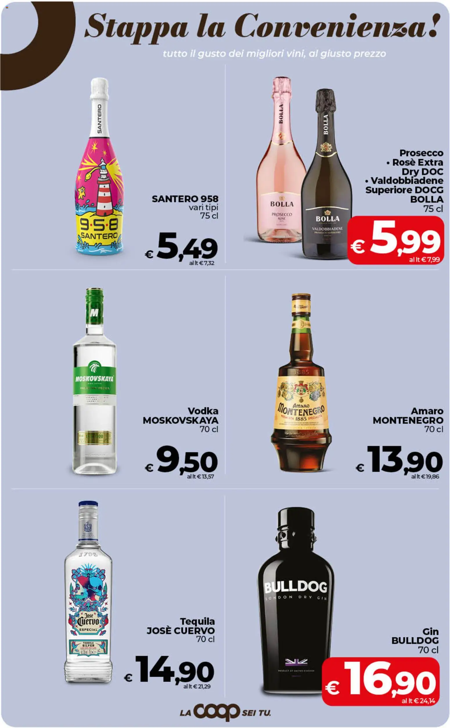 Volantino COOP del 21/07/2026 | Pagina: 37 | Prodotti: Gin, Vodka, Prosecco, Amaro