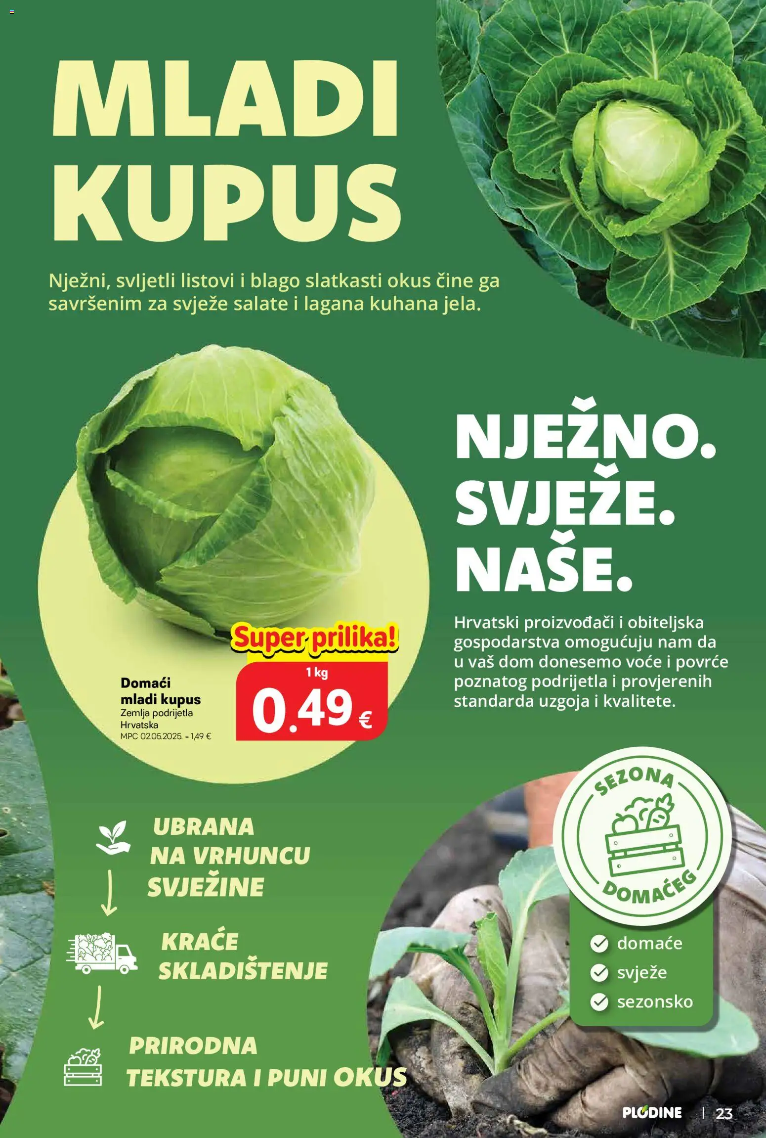 Plodine katalog | vrijedi od 17.06.2026 | Stranica: 23 | Proizvodi: Povrće, Voće, Kupus