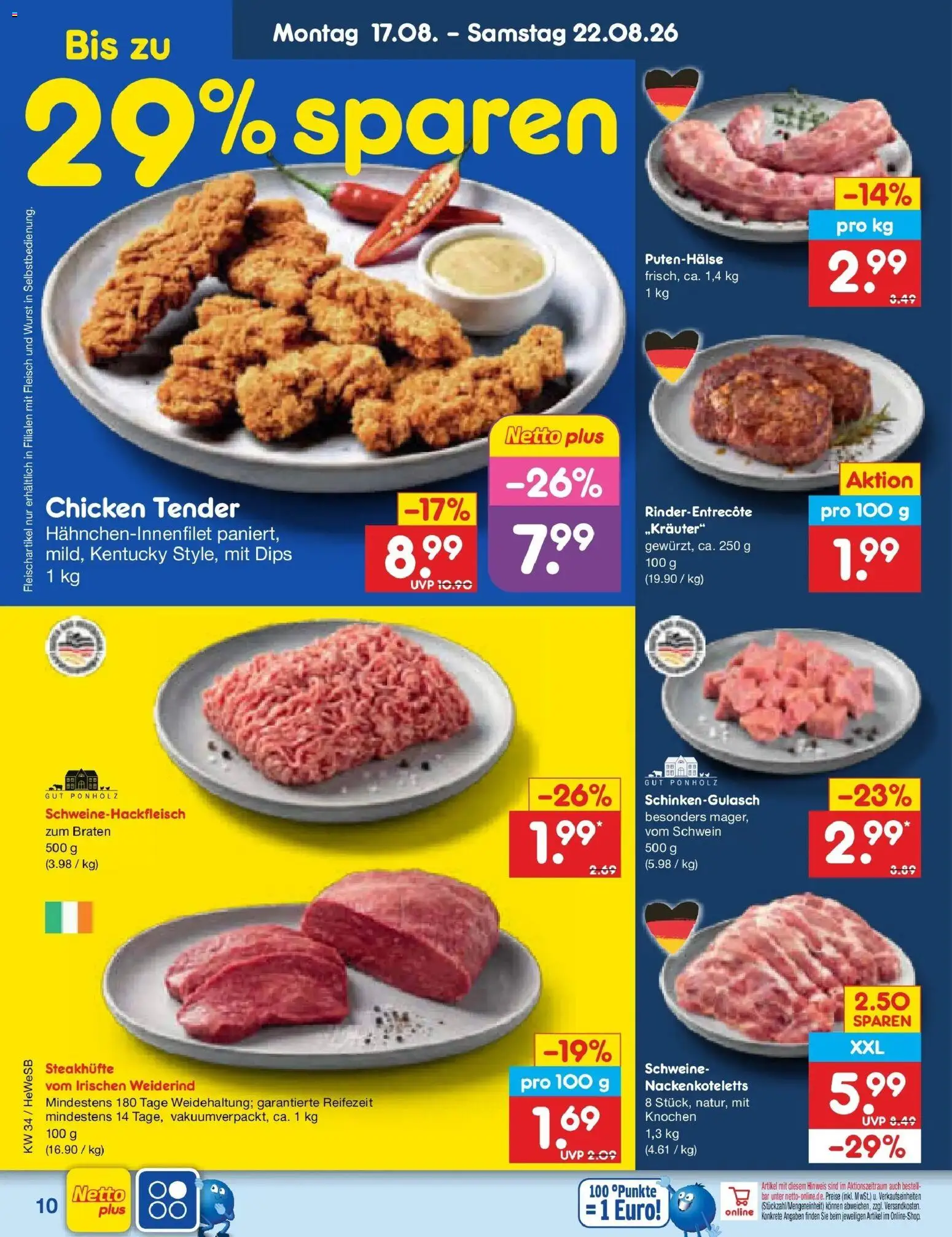 Netto Marken-Discount Prospekt Hamburg – gültig ab 17.08.2026 | Seite: 12 | Produkte: Wurst, Fleisch