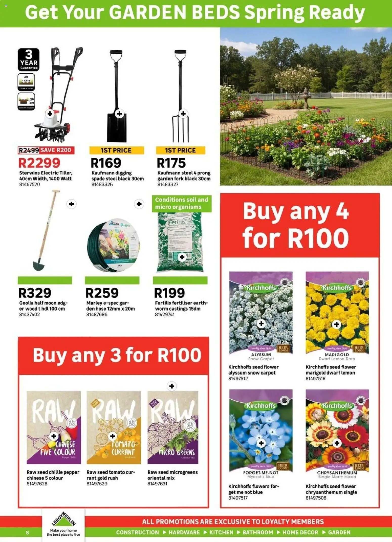New Leroy Merlin catalogue – valid from 24/09/2026 | Page: 8 | Products: Carpet, Spade, Garden fork, Pepper