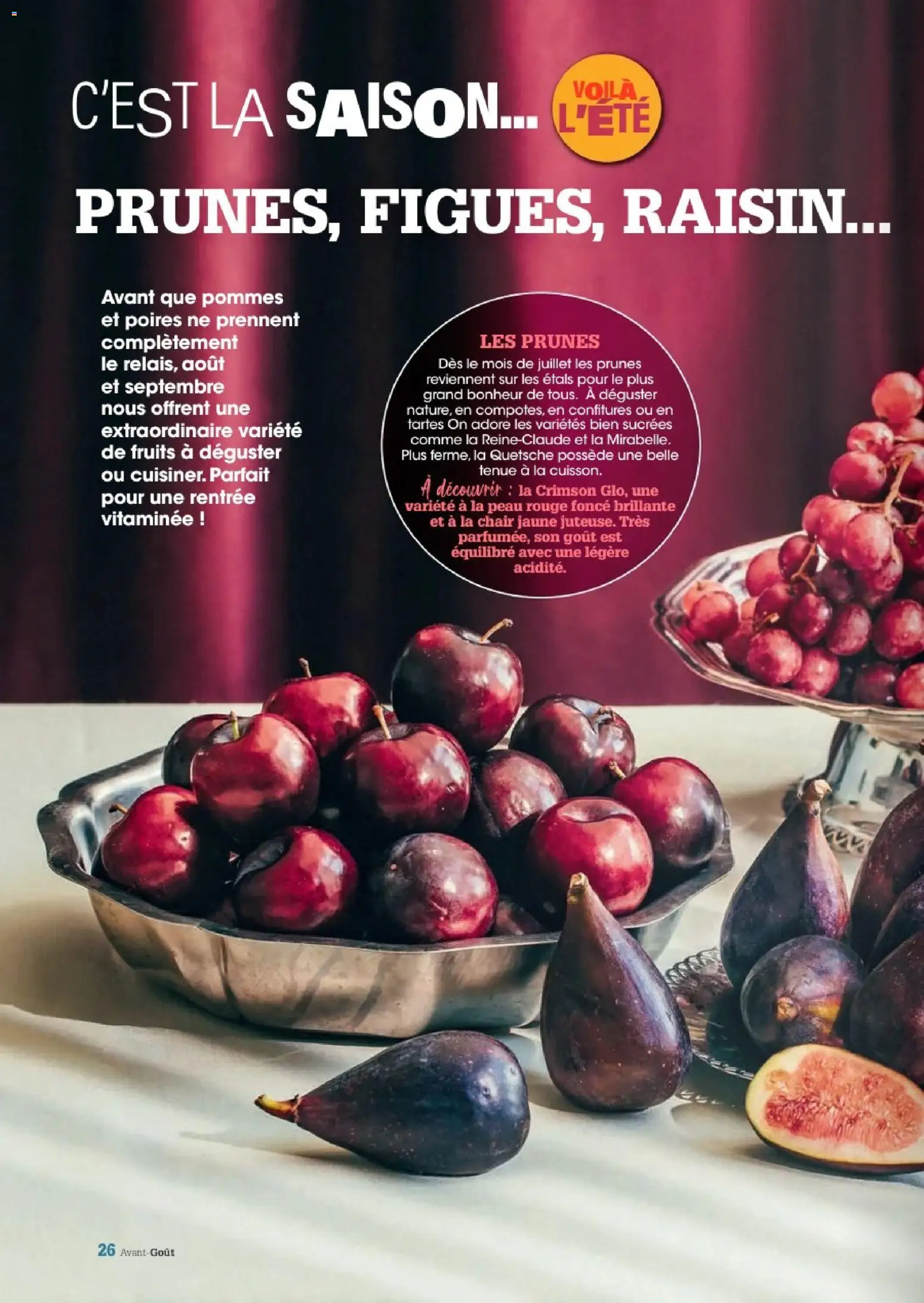 {H1} | Page: 26 | Produits: Raisin, Prunes, Pommes, Poires