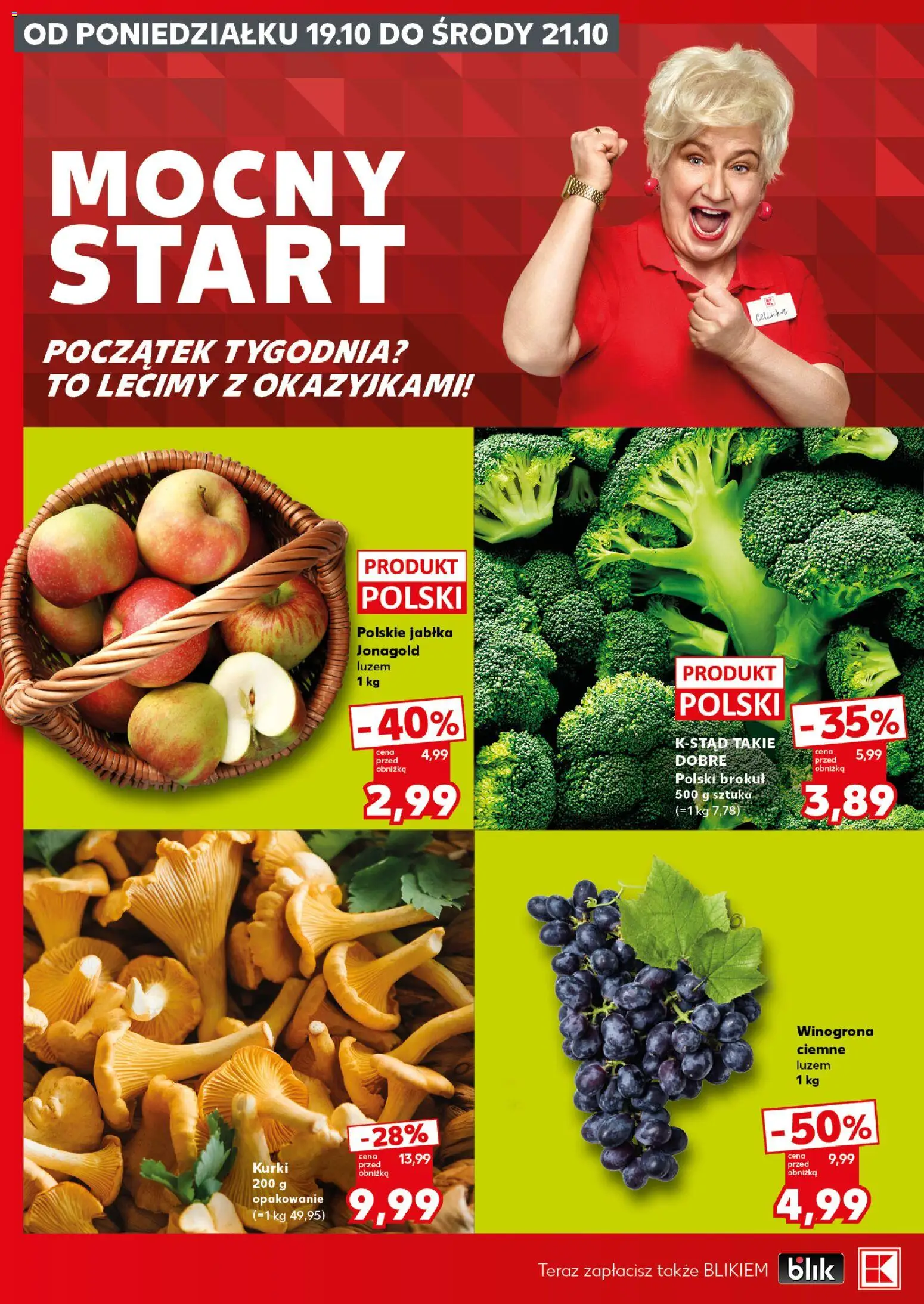 Kaufland Polsko leták - Mocny start od 19.10.2026 | Strana: 4 | Produkty: Jablka