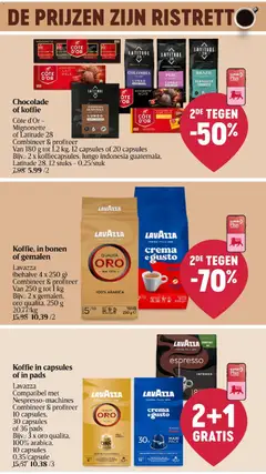 Lavazza Qualità Oro pads, Lavazza Qualità Oro pads. Compatibel met Nespresso-machines. 100% Arabica. - Voorbeeld van een folder van Delhaize, geldig van 01/10/2026 | Pagina: 28
