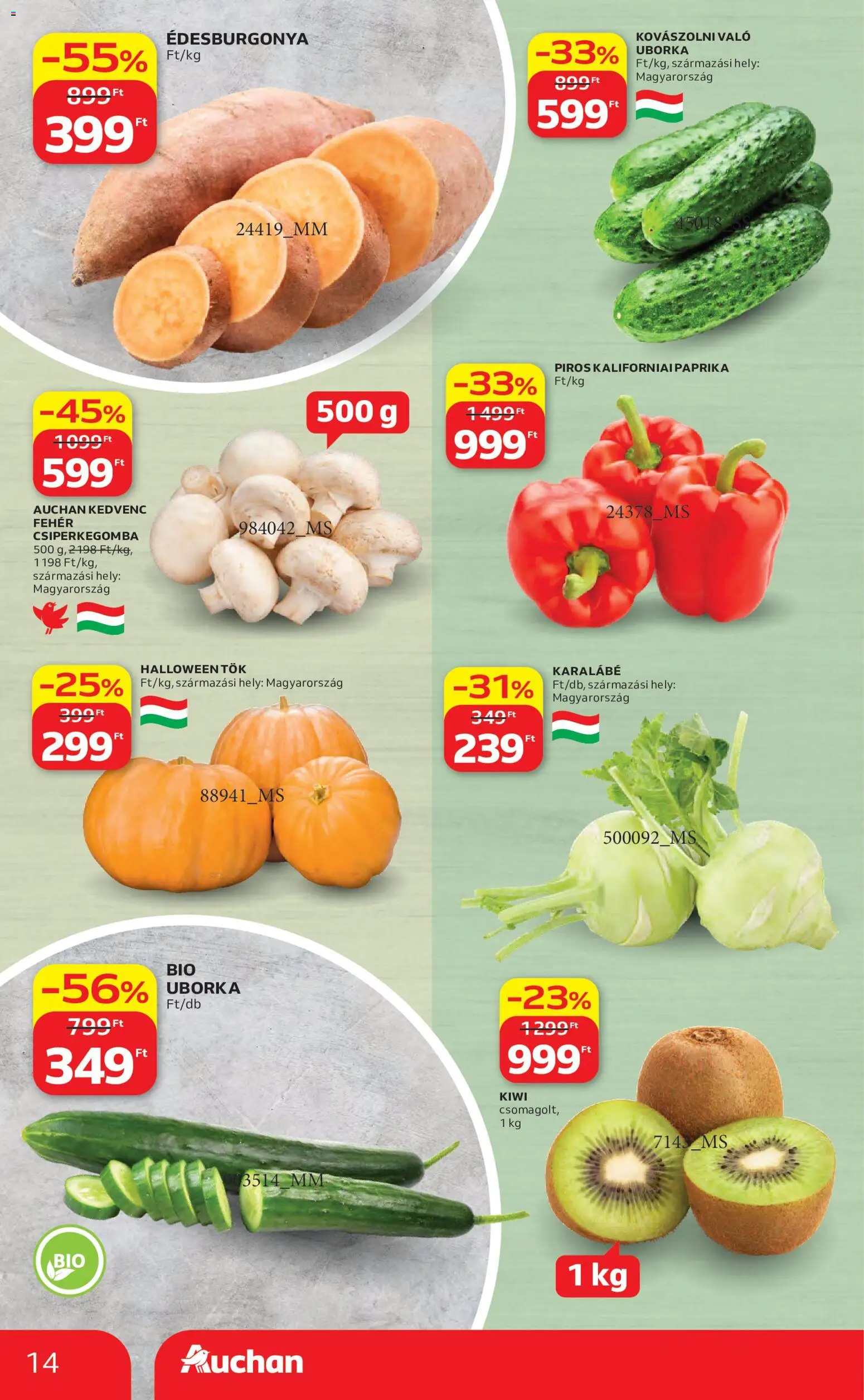 Auchan akciós ujság - amely érvényes a következő dátumtól: 2026.10.08. | Oldal: 14