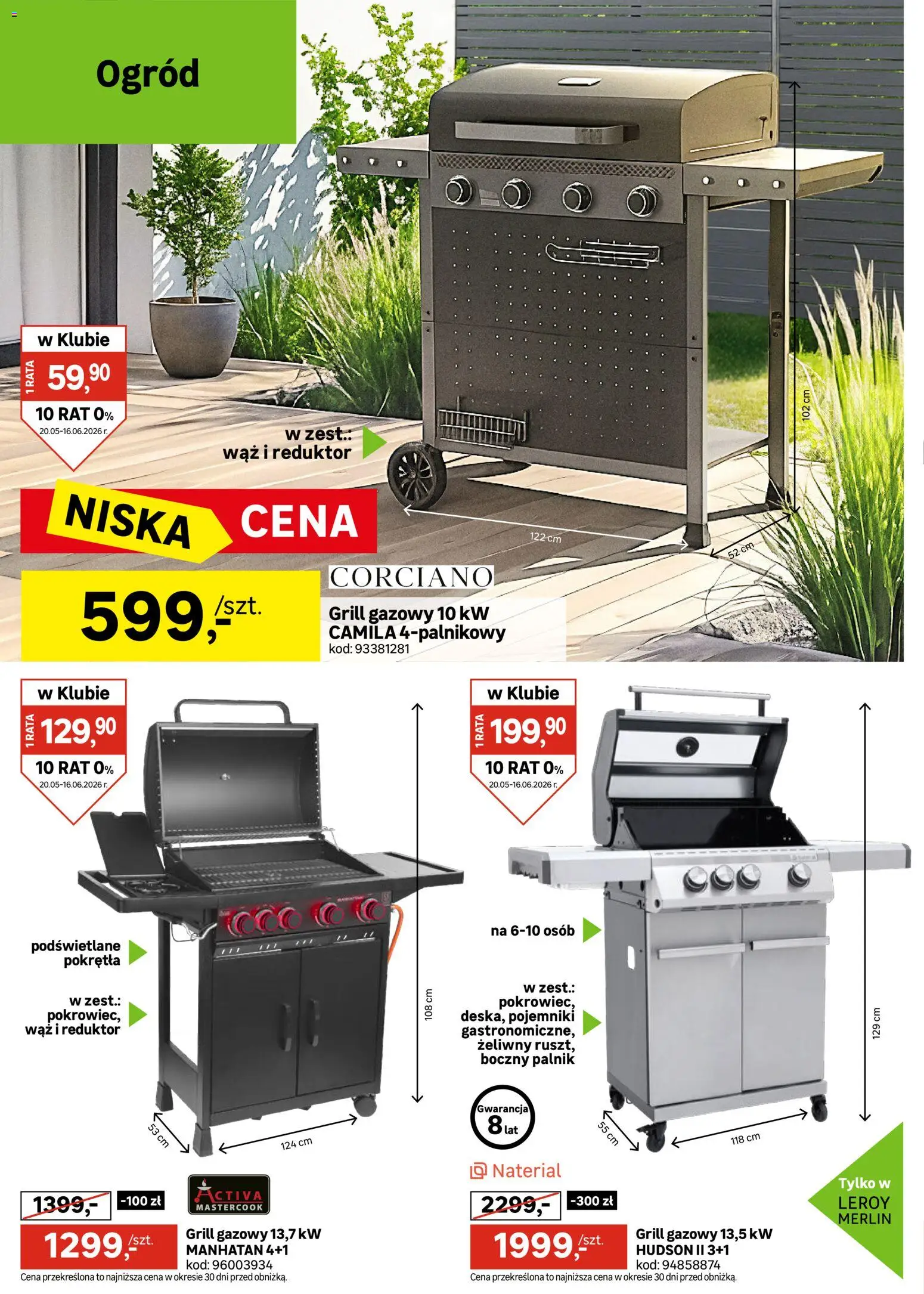 Leroy Merlin gazetka od 20.05.2026 | Strona: 6 | Produkty: Grill, Grill gazowy