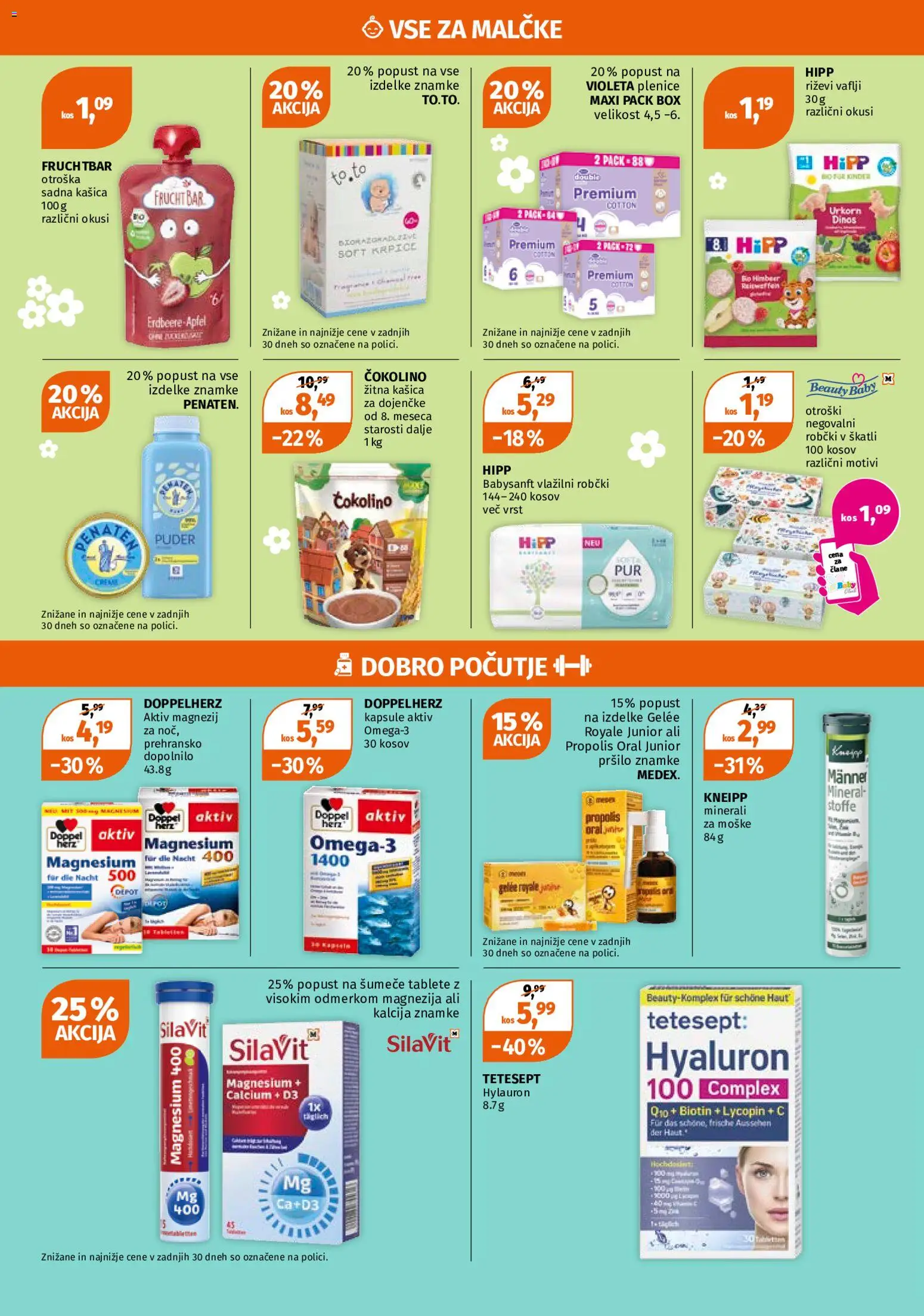 Novi Müller katalog ponudbe – veljaven od 31.08.2026 | Stran: 10 | Izdelki: Plenice, Vaflji, Kos, Vlažilni robčki