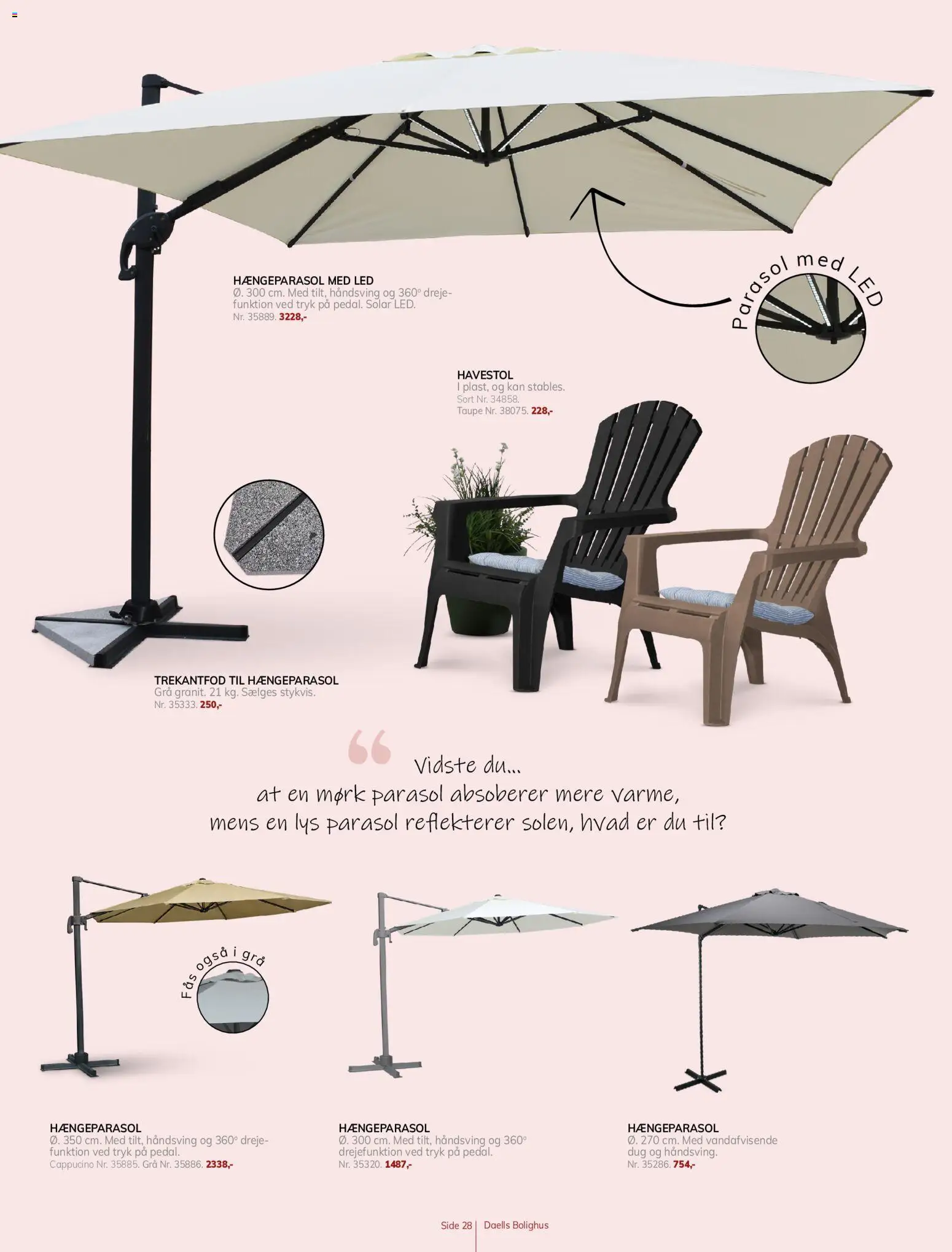 Daells Bolighus tilbudsavis – gyldig fra 19.05.2026 | Side: 28 | Produkter: Parasol