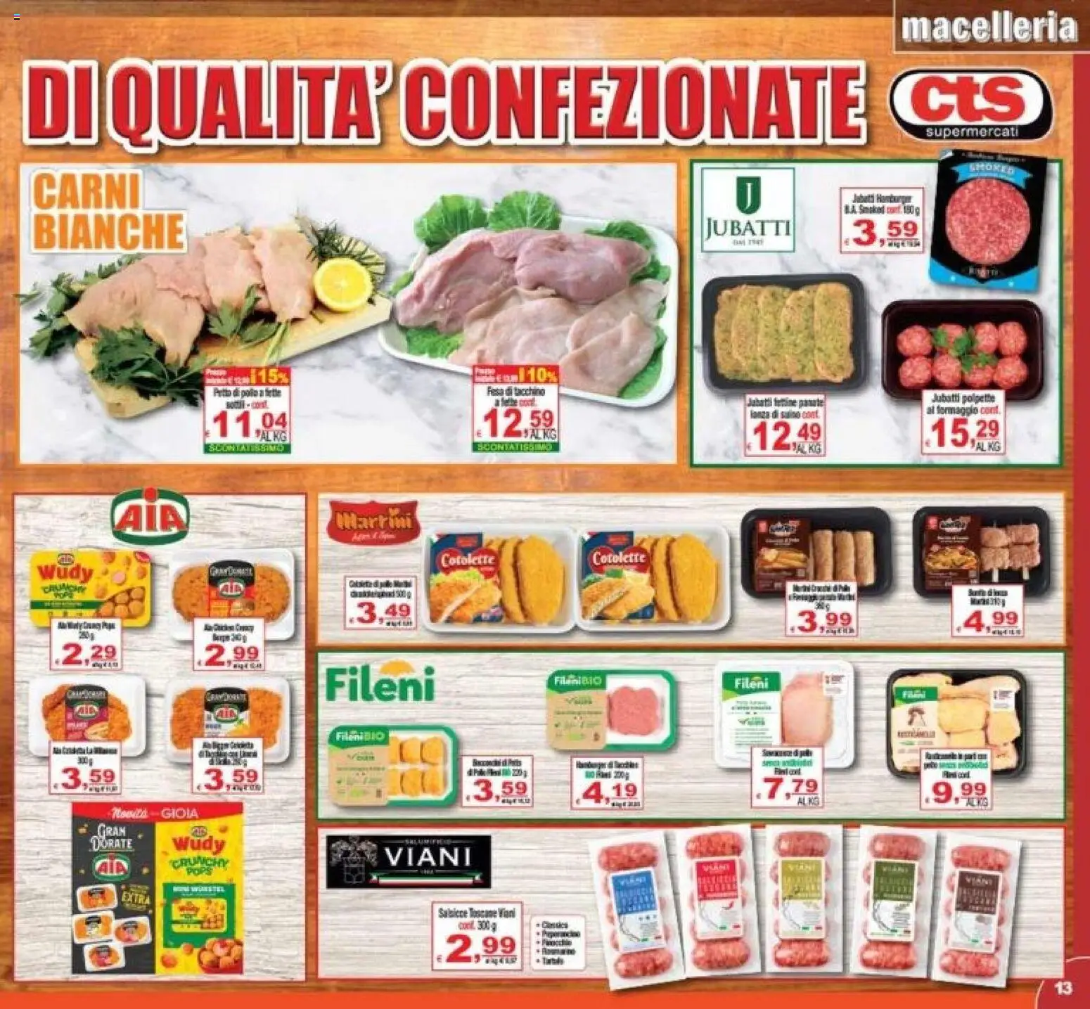 Volantino CTS del 23/10/2026 | Pagina: 13 | Prodotti: Formaggio, Polo, Martini, Salsicce