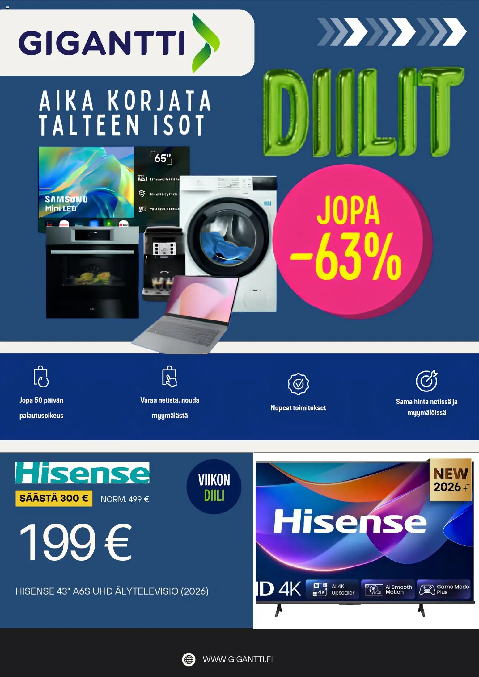 Gigantti tarjoukset – voimassa 19/10/2026 alkaen | Sivu: 1 | Tuotteet: Älytelevisio