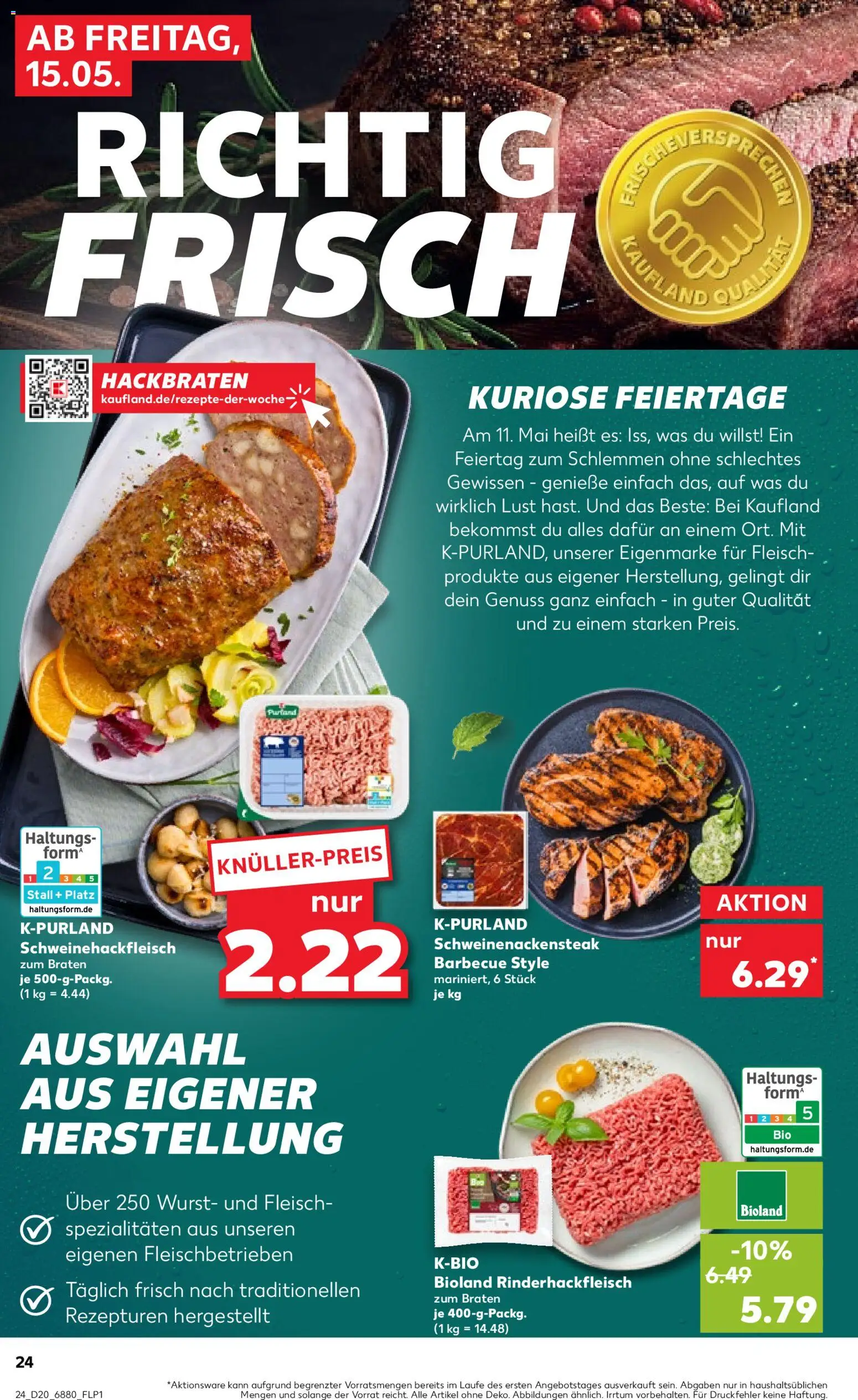 Kaufland Prospekt Völklingen	 – gültig ab 15.05.2026 | Seite: 24 | Produkte: Wurst, Steak, Fleisch