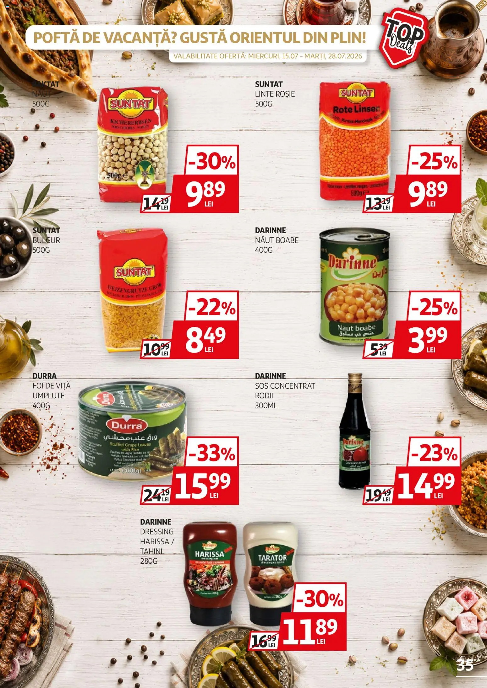 Noul catalog Auchan – valabil de la 15.07.2026 | Pagină: 35 | Produse: Vită, Linte roșie, Sos