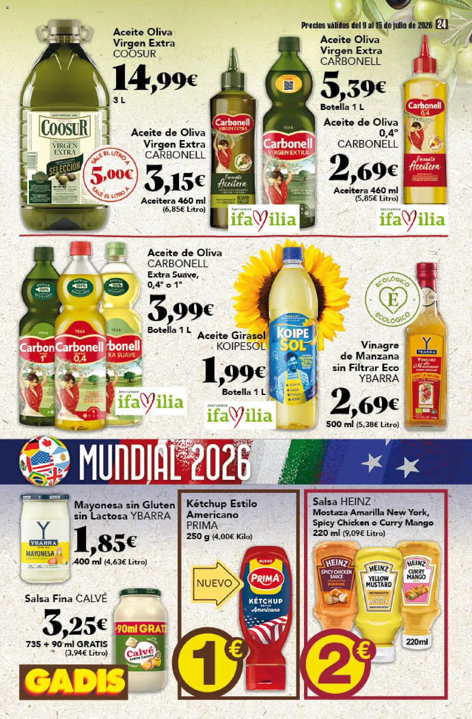 Gadis folleto │ válido desde el 09/07/2026 | Página: 24 | Productos: Aceite, Οθόνη προβολής, Ρούτερ, Δεξαμενή