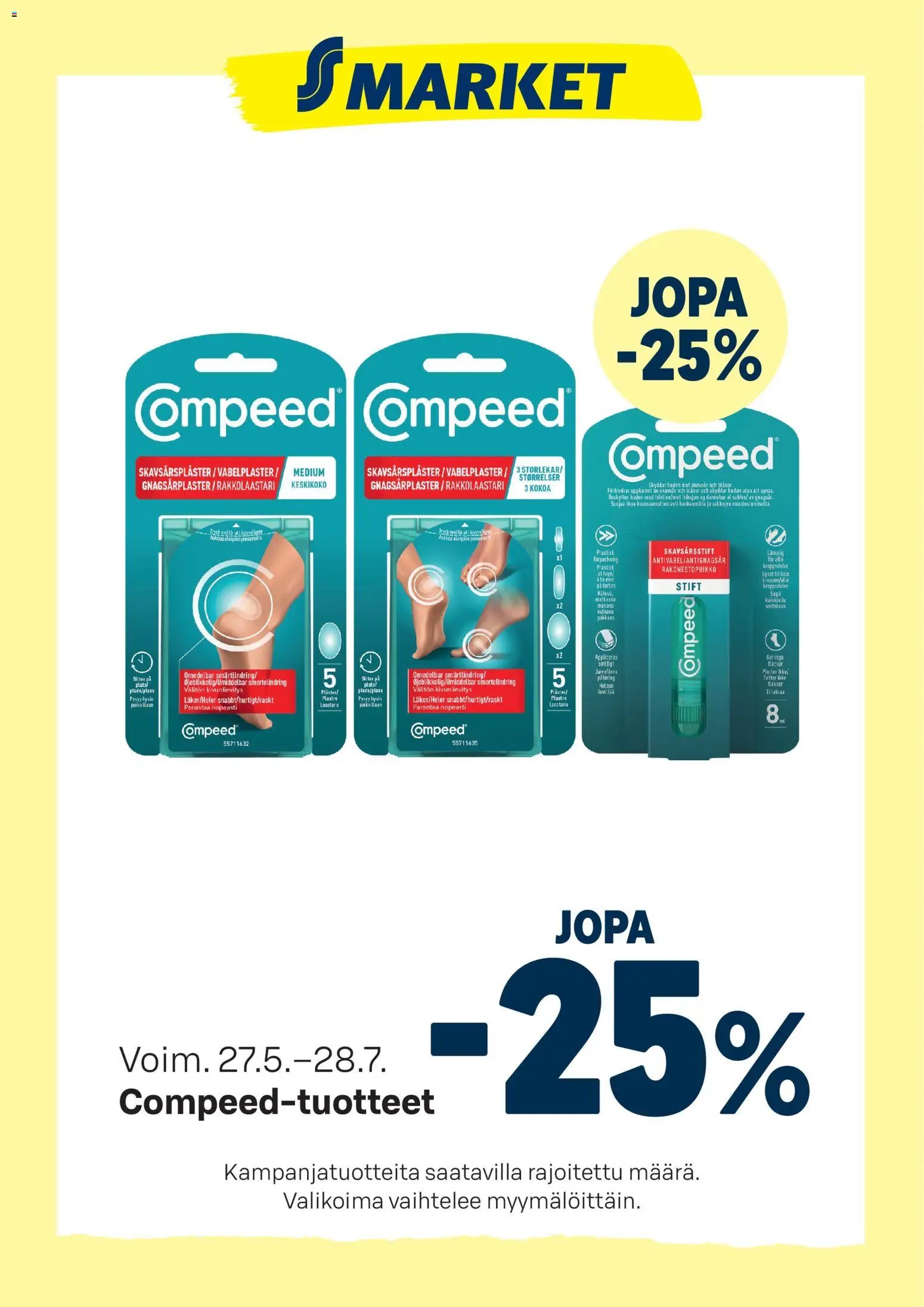 S-market tarjoukset Compeed – voimassa 27.05.2026 alkaen | Sivu: 1