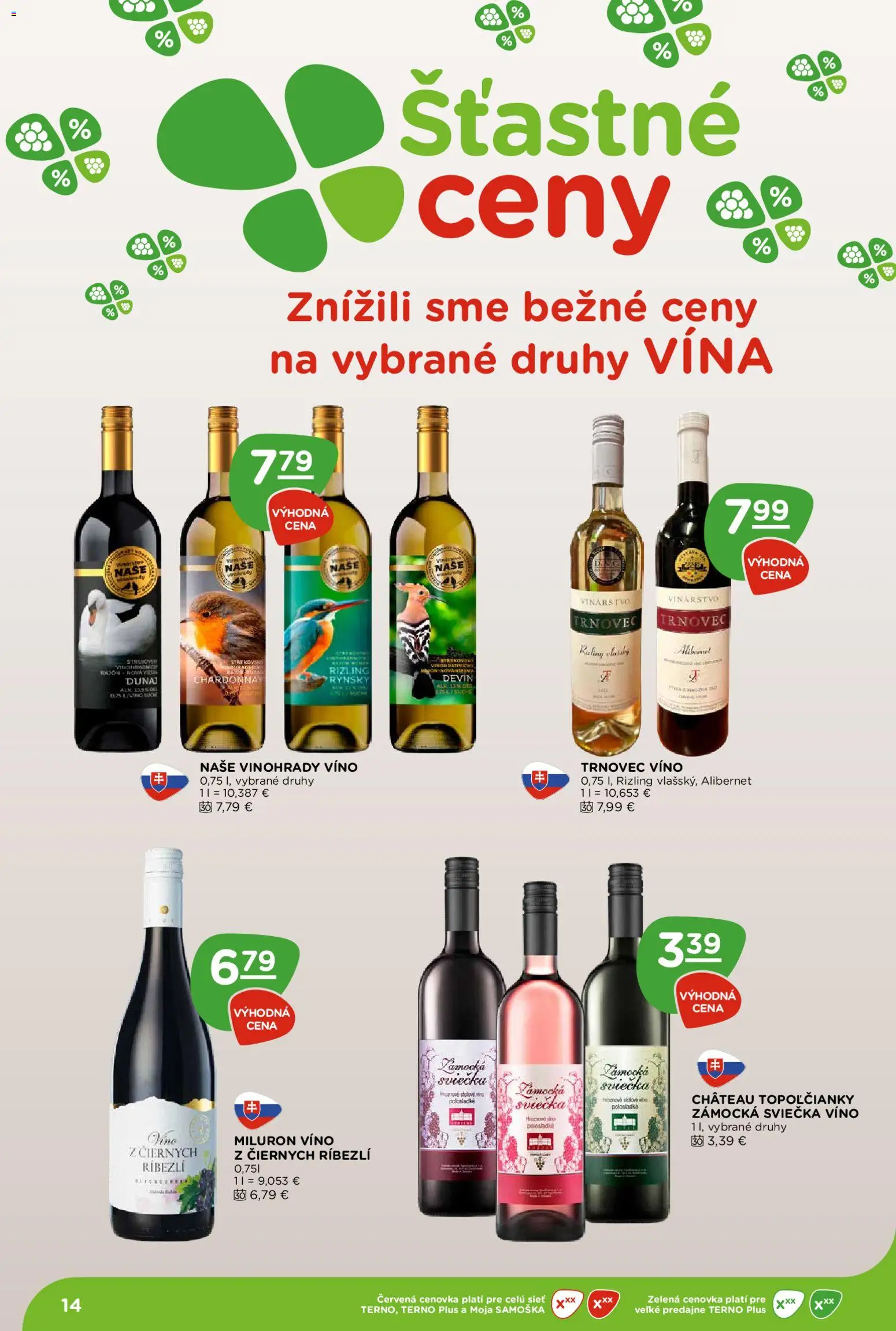 Nové Terno akcie – leták je platný od 02.07.2026 | Strana: 14 | Produkty: Víno