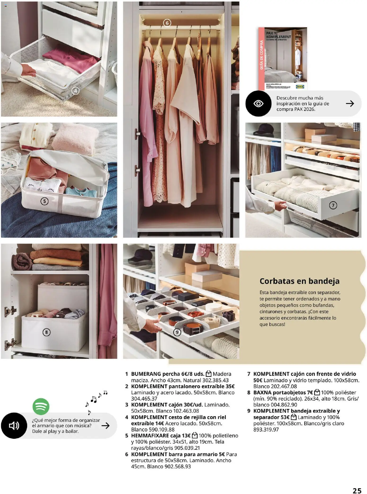 Catálogo IKEA Organización en el hogar │ válido desde el 15/01/2026 | Página: 25 | Productos: Percha, Té, Armario, Caja