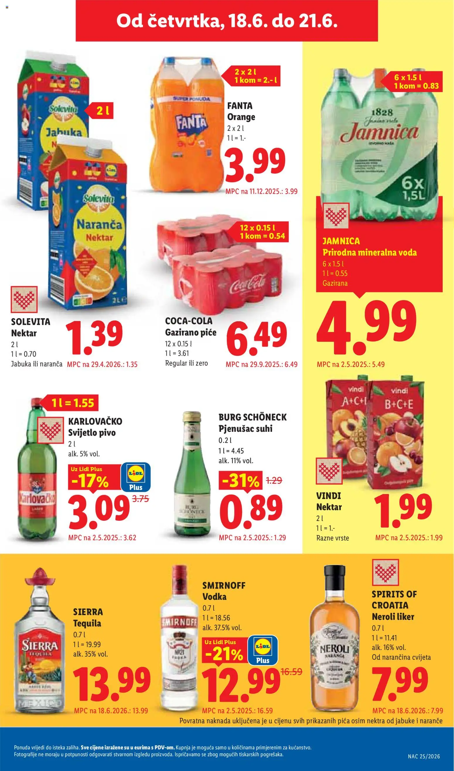 Lidl katalog | vrijedi od 15.06.2026 | Stranica: 57 | Proizvodi: Karlovačko, Pivo, Naranče, Vodka