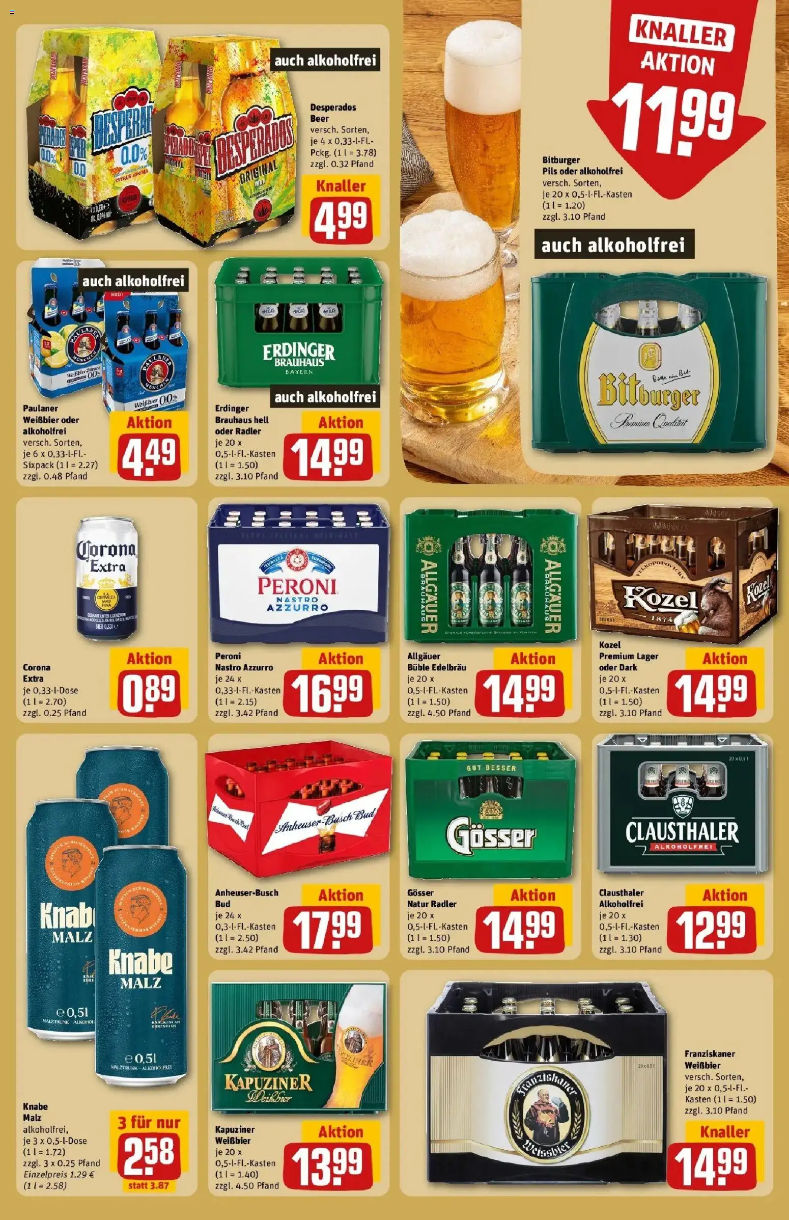 REWE Prospekt ab 03.08.2026 zum Blättern » Angebote | Seite: 21 | Produkte: Franziskaner, Bier, Zitrone, Paulaner