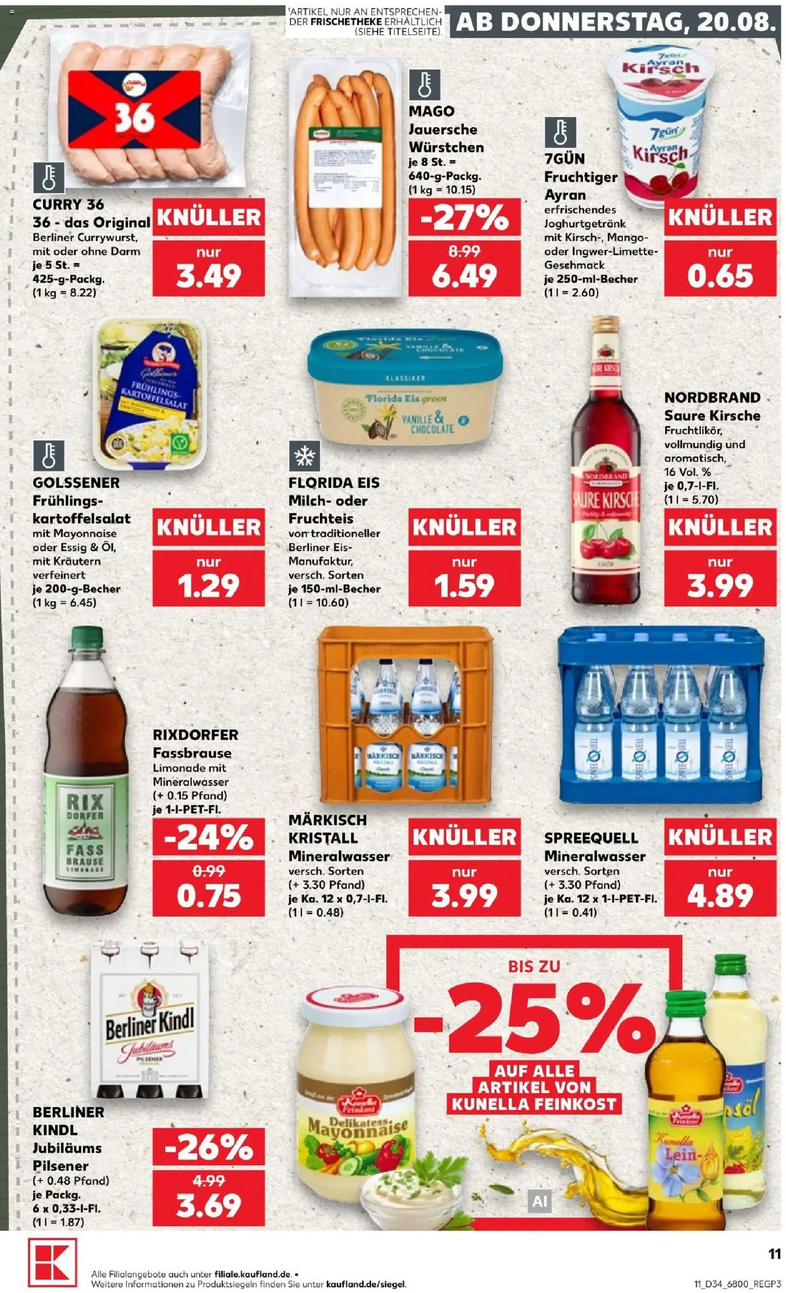 Kaufland Německo leták - Berlin od 20.08.2026 | Strana: 11 | Produkty: Vegan, Hummus, Mochi, Kinder