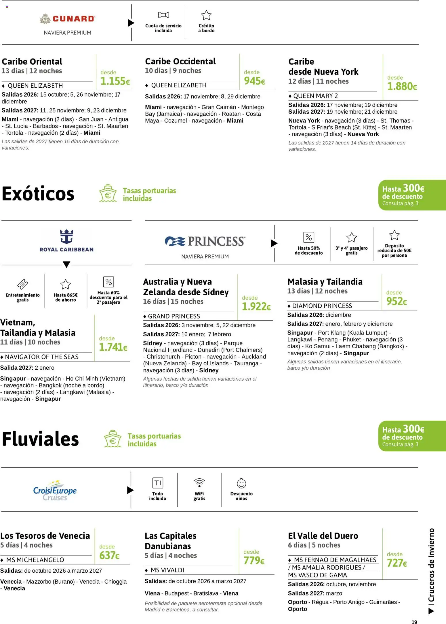 Viajes El Corte Inglés Crucero fantástico │ válido desde el 14/09/2026 | Página: 19 | Productos: Navegación