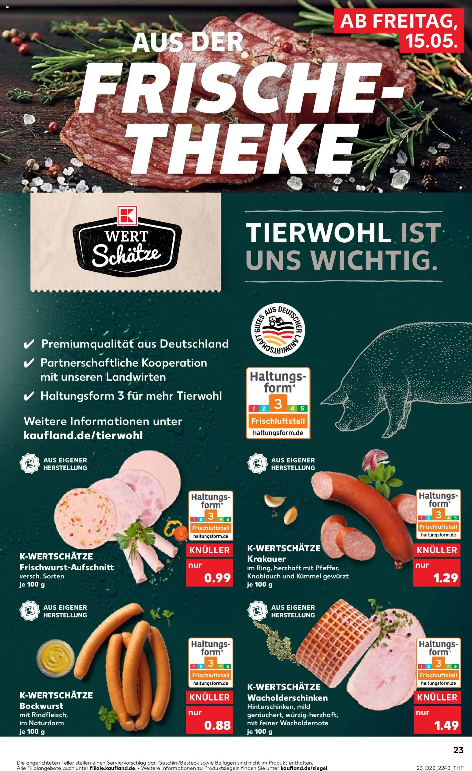 Kaufland Prospekt Stuttgart	 – gültig ab 15.05.2026 | Seite: 23 | Produkte: Bockwurst, Theke, Knoblauch