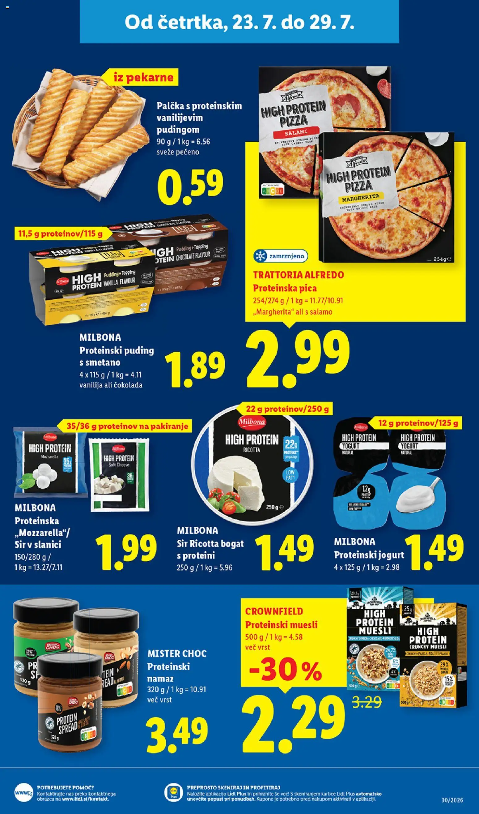 Novi Lidl katalog ponudbe – veljaven od 23.07.2026 | Stran: 23 | Izdelki: Muesli, Namaz, Sir, Jogurt