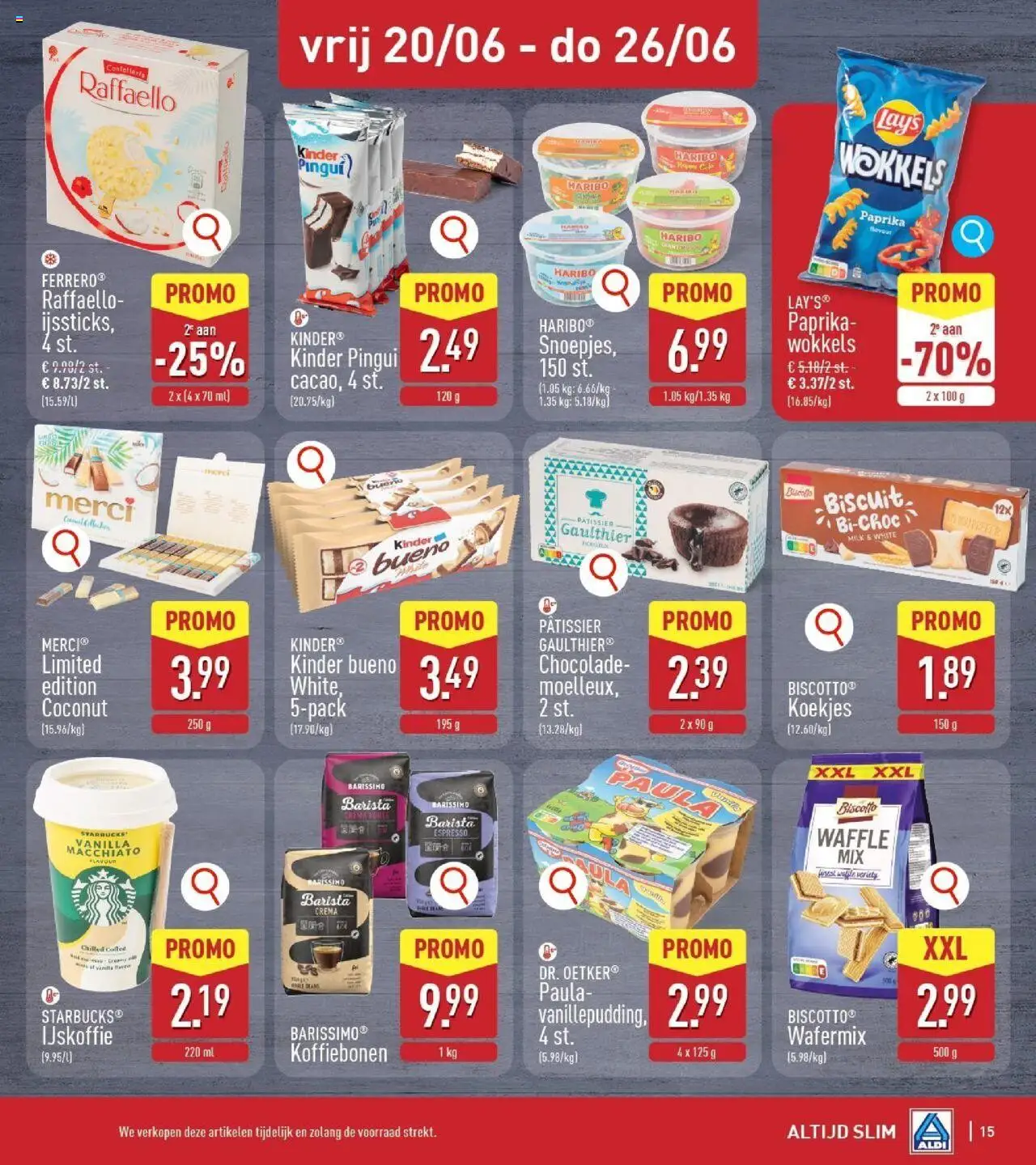 {H1} | Pagina: 15 | Producten: Koekjes, Tabletek, Ijskoffie, Chocolade