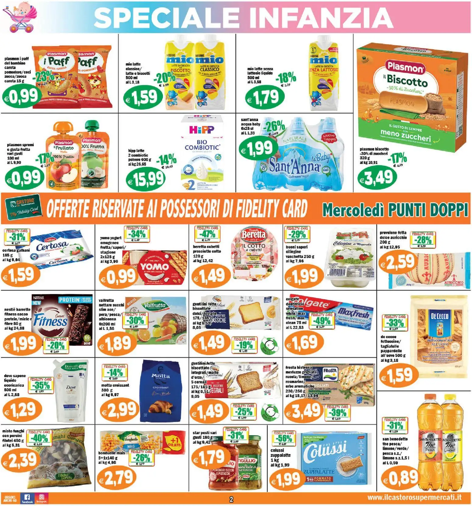 Volantino Il Castoro del 10/07/2026 | Pagina: 2 | Prodotti: Prosciutto Cotto, Cereali, Carota, Mais
