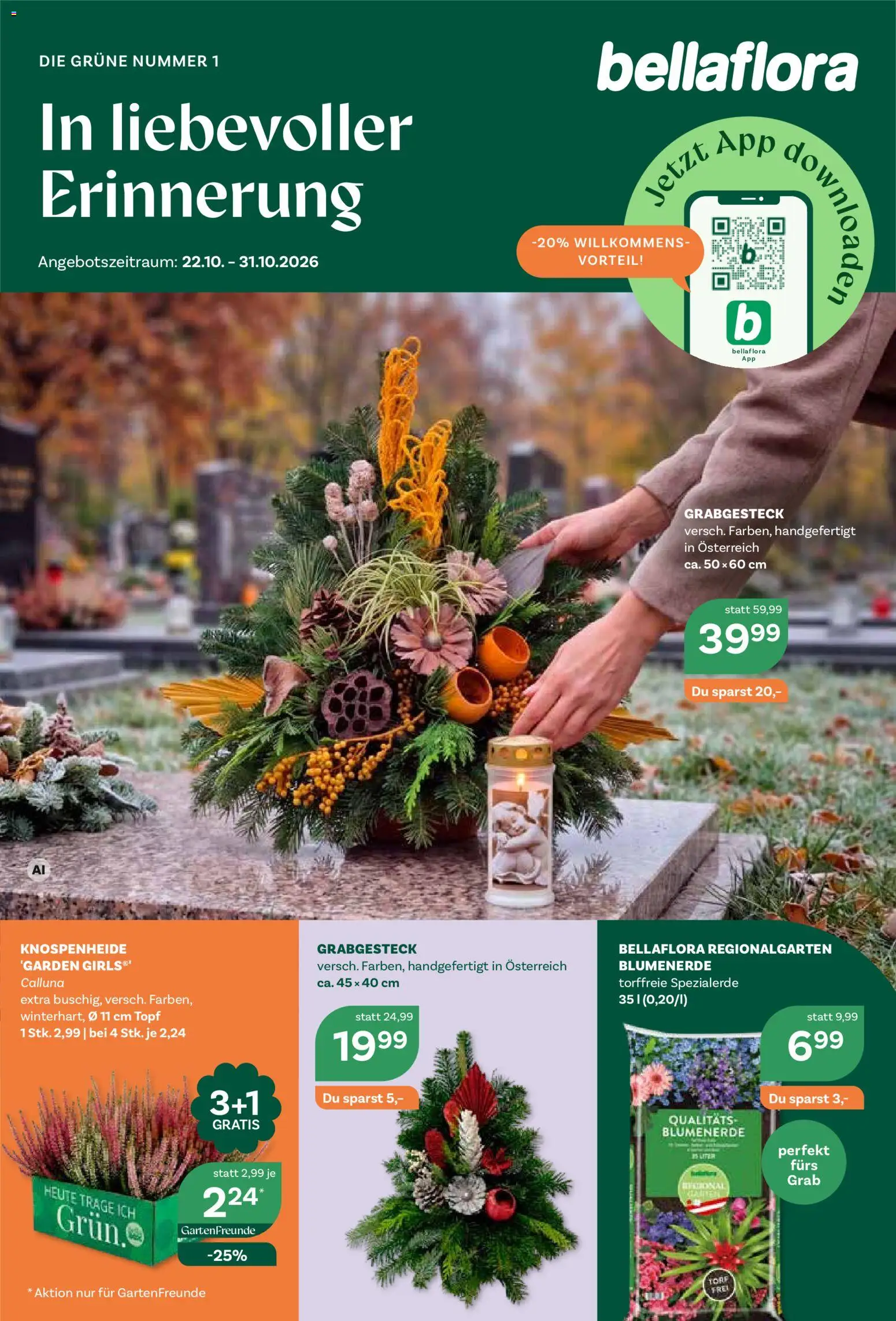 bellaflora Flugblatt gültig ab 22.10.2026 | Seite: 1