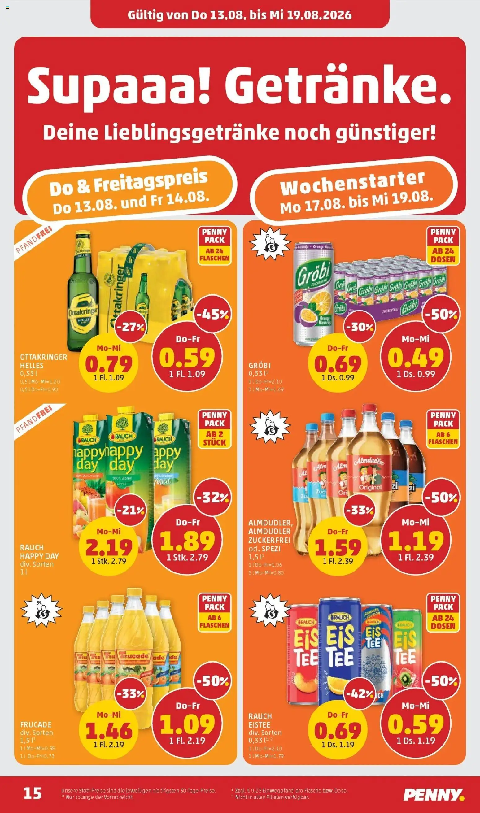 Penny Markt Die ganze Woche sparen ab (13.08.2026) - Angebote, Prospekt | Seite: 15