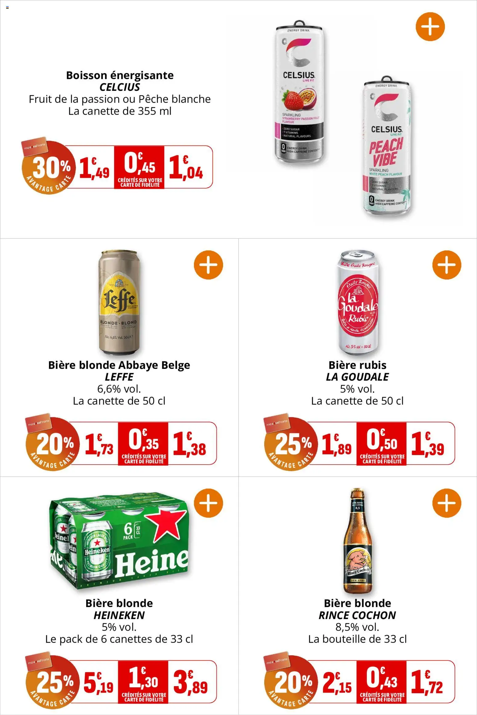 {H1} | Page: 33 | Produits: Leffe, Fruit de la passion, Boisson, Bière blonde Heineken